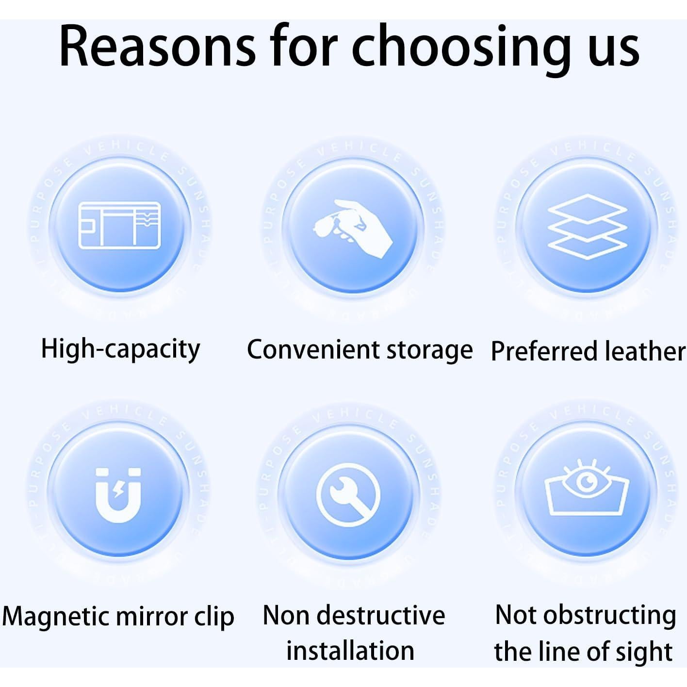 Organizador de Visera de Coche Genérico SNH-02 Negro