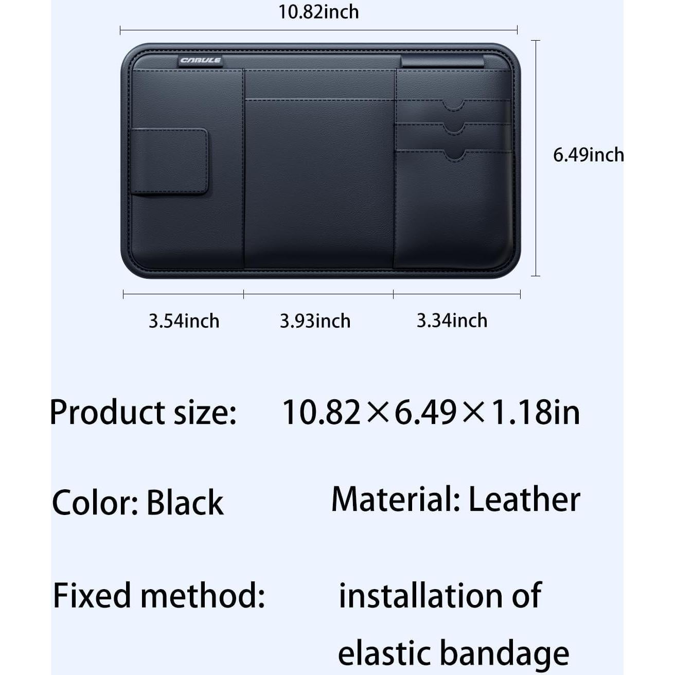 Organizador de Visera de Coche Genérico SNH-02 Negro