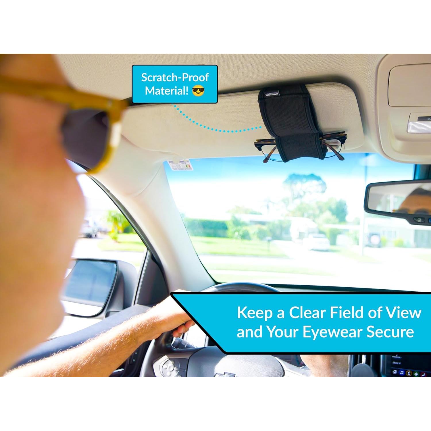 Soporte de Gafas para Visera de Coche Sunny Sleeve Negro