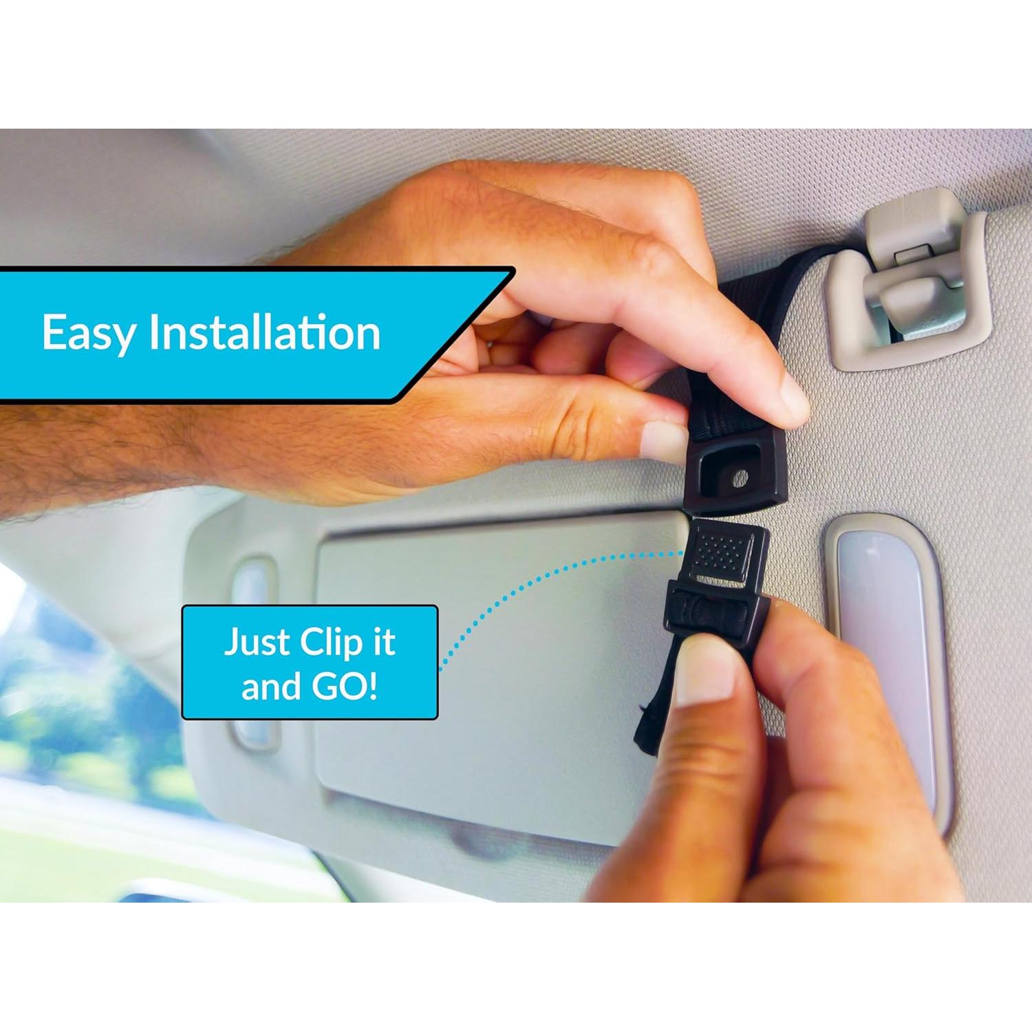 Soporte de Gafas para Visera de Coche Sunny Sleeve Negro