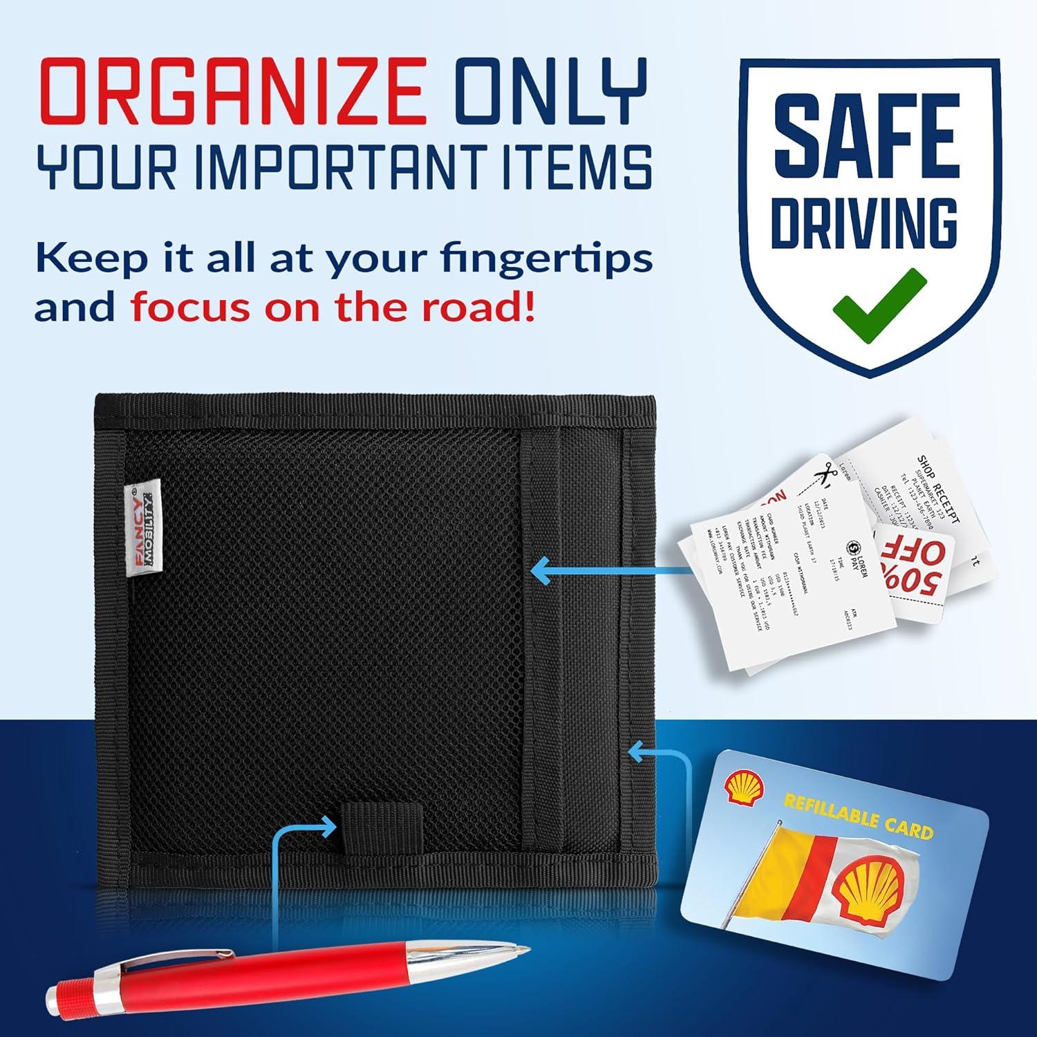 Organizador de Visera de Auto Fancy Mobility MVO-B-001 Negro