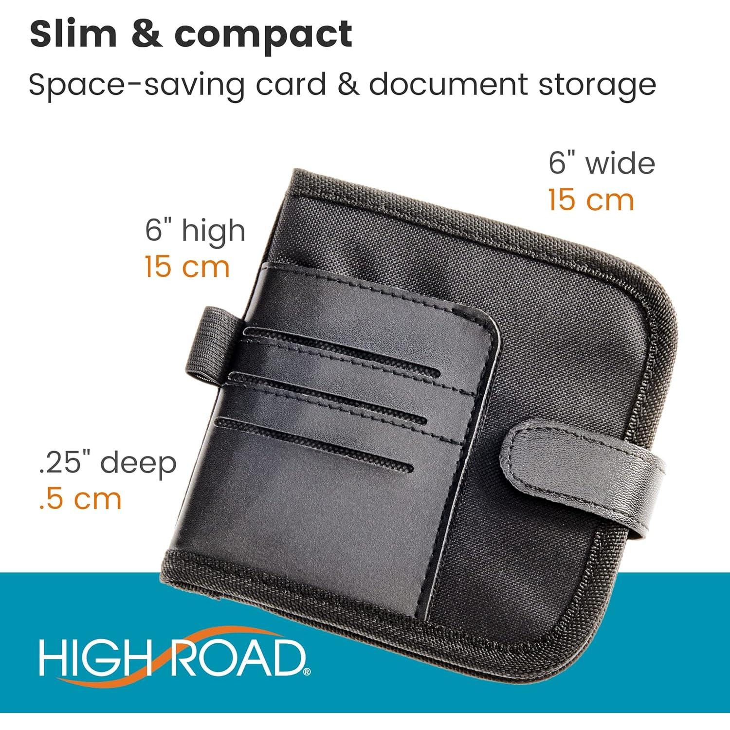 Organizador de Visera de Coche High Road con Bolsillos Transparentes