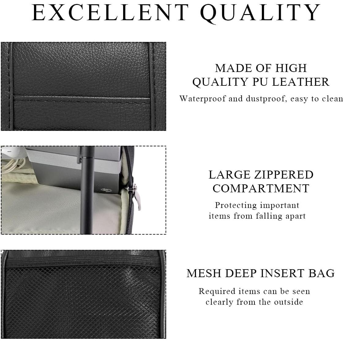 Organizador de Visera de Coche DXNQ con Múltiples Bolsillos Negro