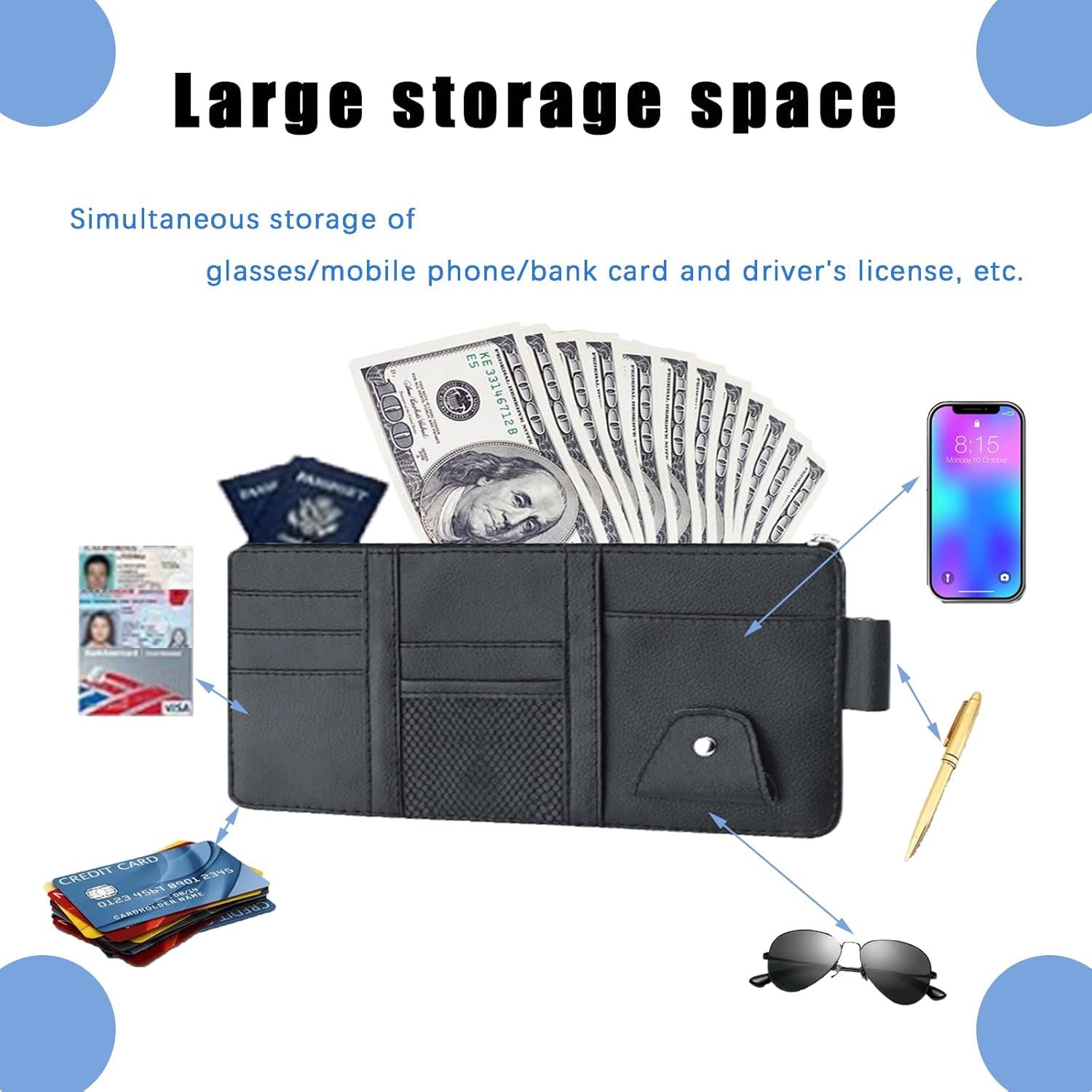 Organizador de Visera de Coche UlifeBetter Negro 30x15 cm