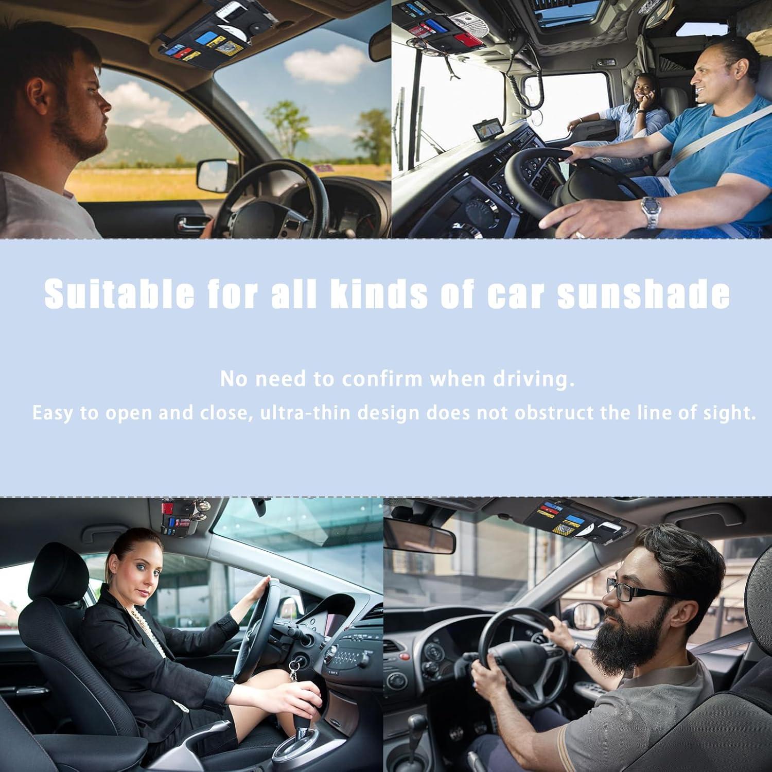 Organizador de Visera de Coche UlifeBetter Negro 30x15 cm