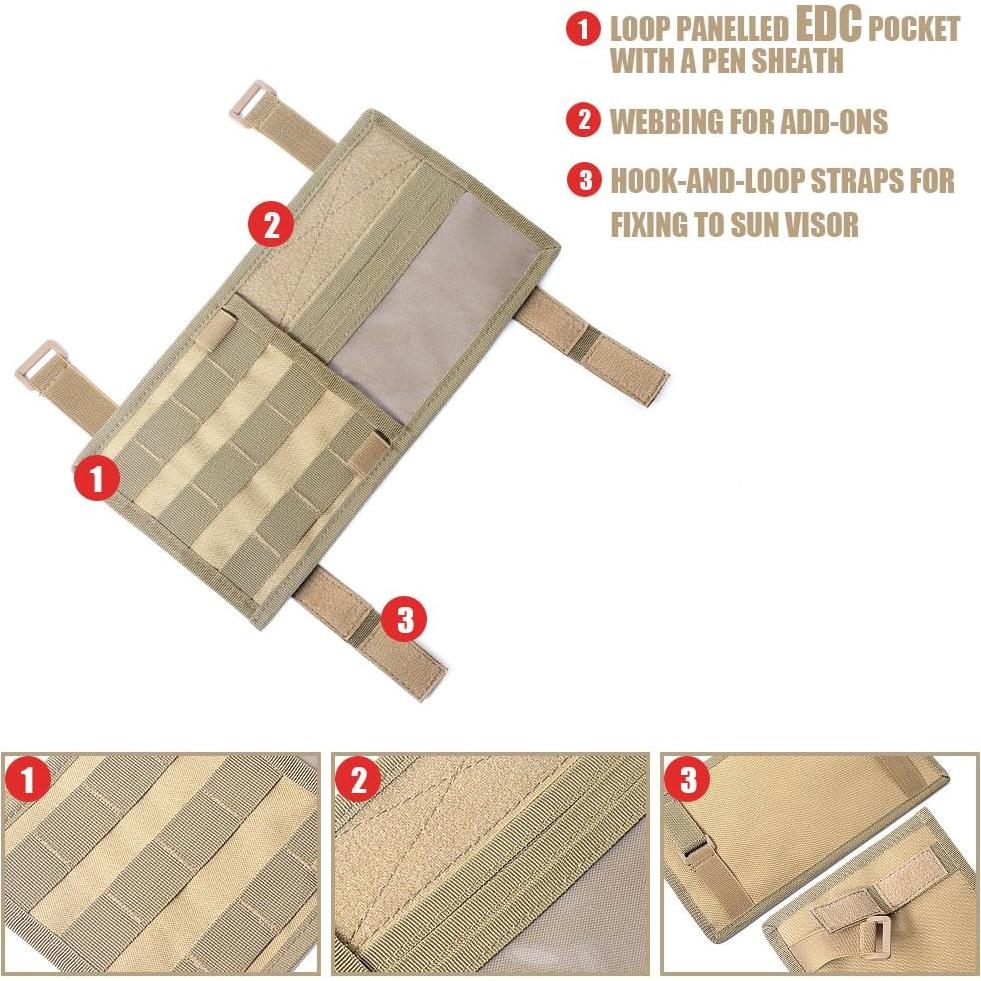 Organizador de Visera Táctico Tacticool Negro 30x16 cm