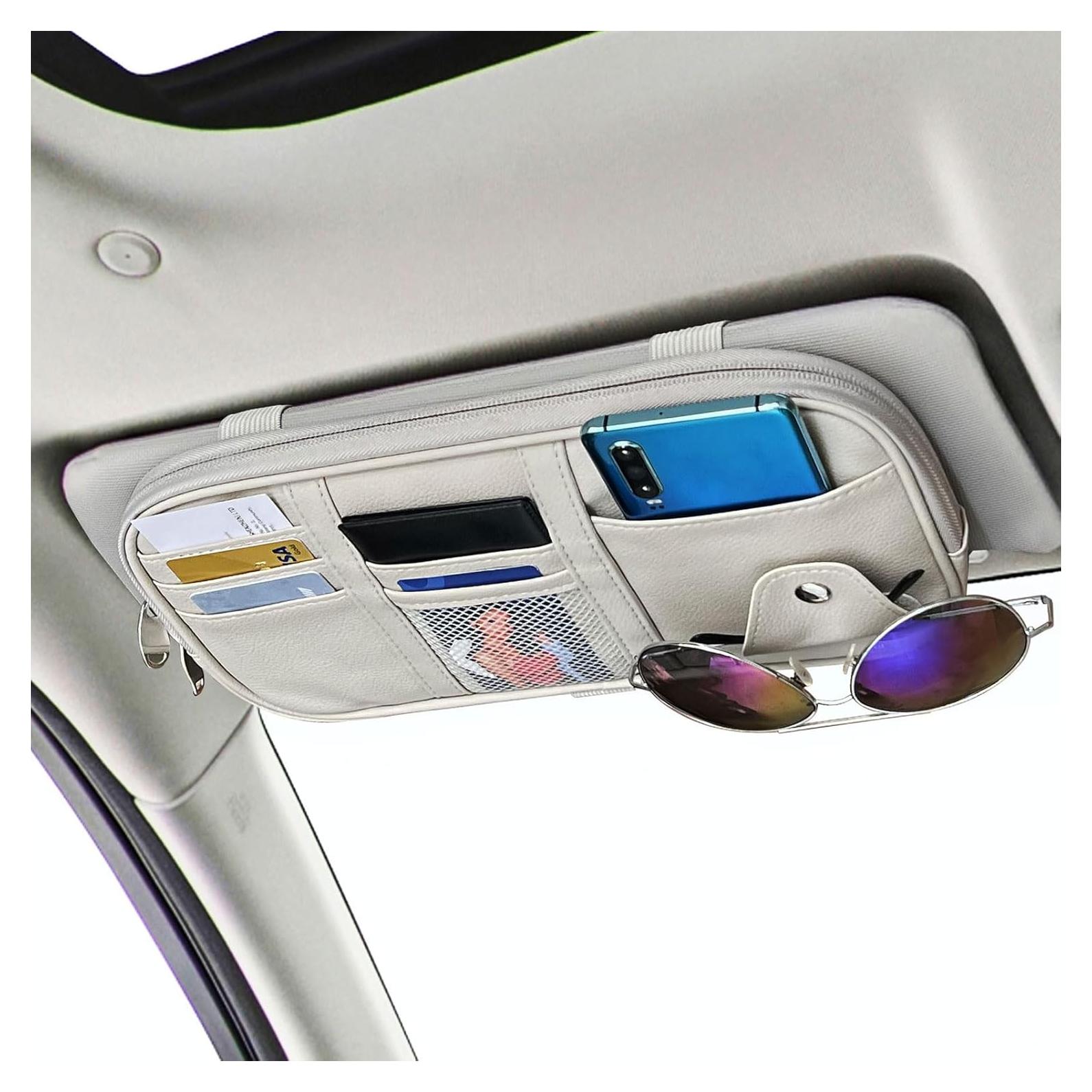 Organizador de Visera de Coche Da by Gris Crema 30x15.5cm