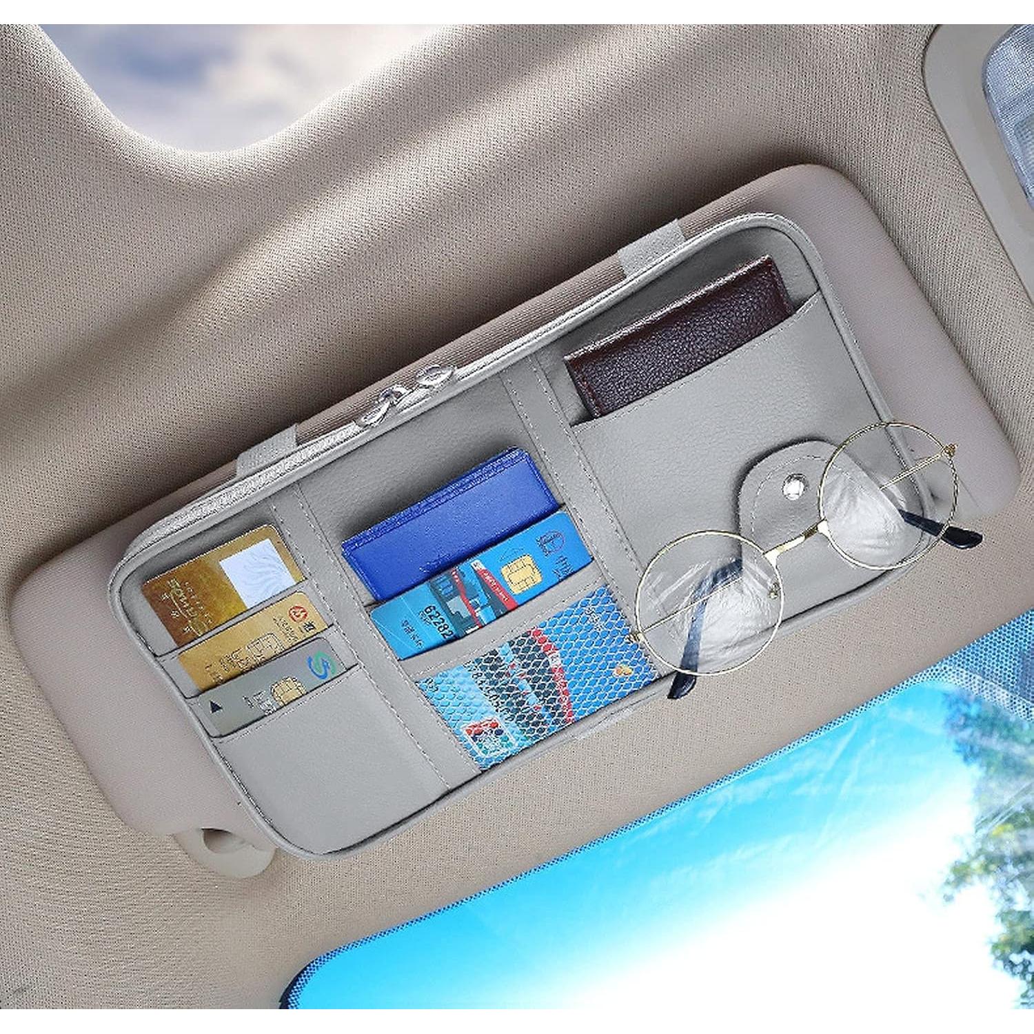 Organizador de Visera de Coche Da by Gris Crema 30x15.5cm