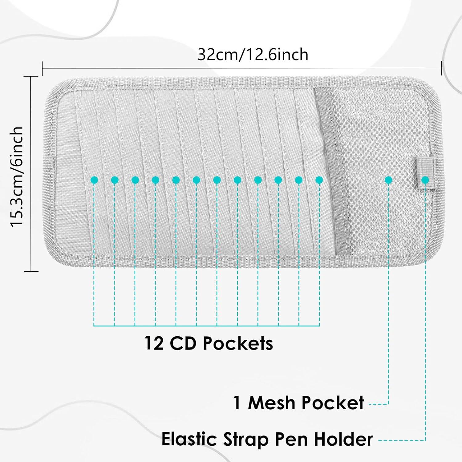 Organizador de CD para Visera de Vehículo Trinkrittey Gris