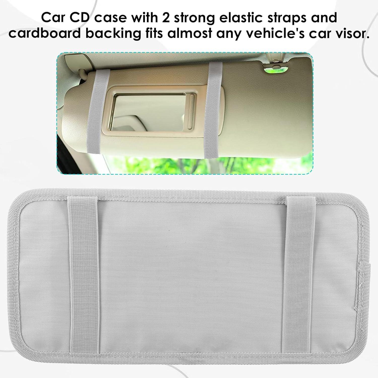 Organizador de CD para Visera de Vehículo Trinkrittey Gris