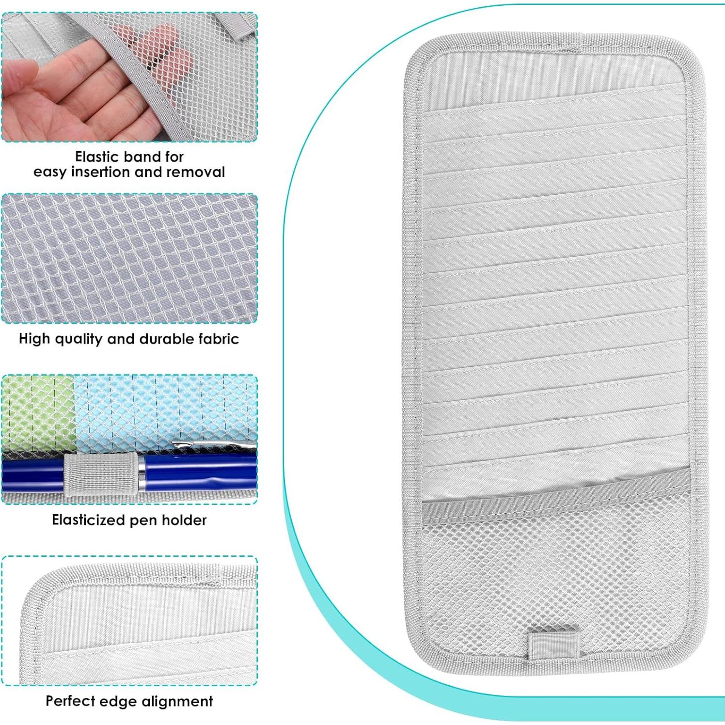 Organizador de CD para Visera de Vehículo Trinkrittey Gris