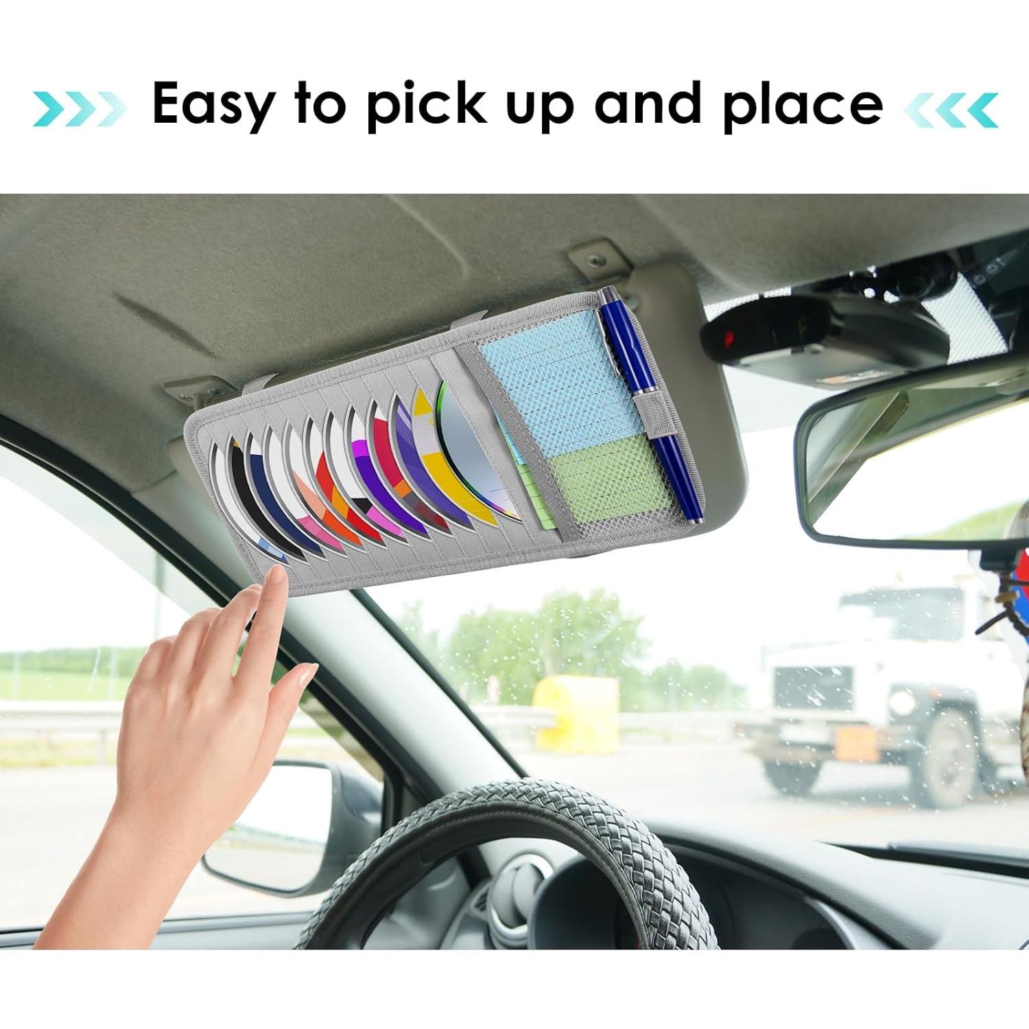 Organizador de CD para Visera de Vehículo Trinkrittey Gris