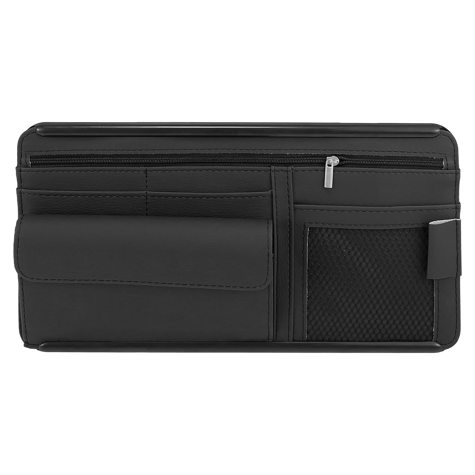 Organizador de Visera Solar X AUTOHAUX para Automóvil Negro