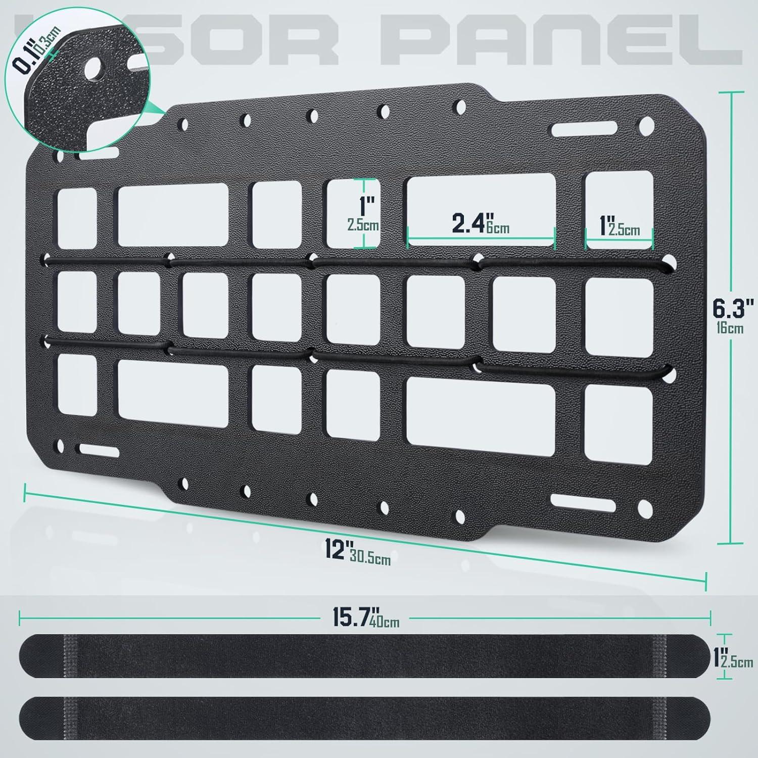 Organizador de Visera de Coche LIVANS Molle Rígido 30.5x16cm