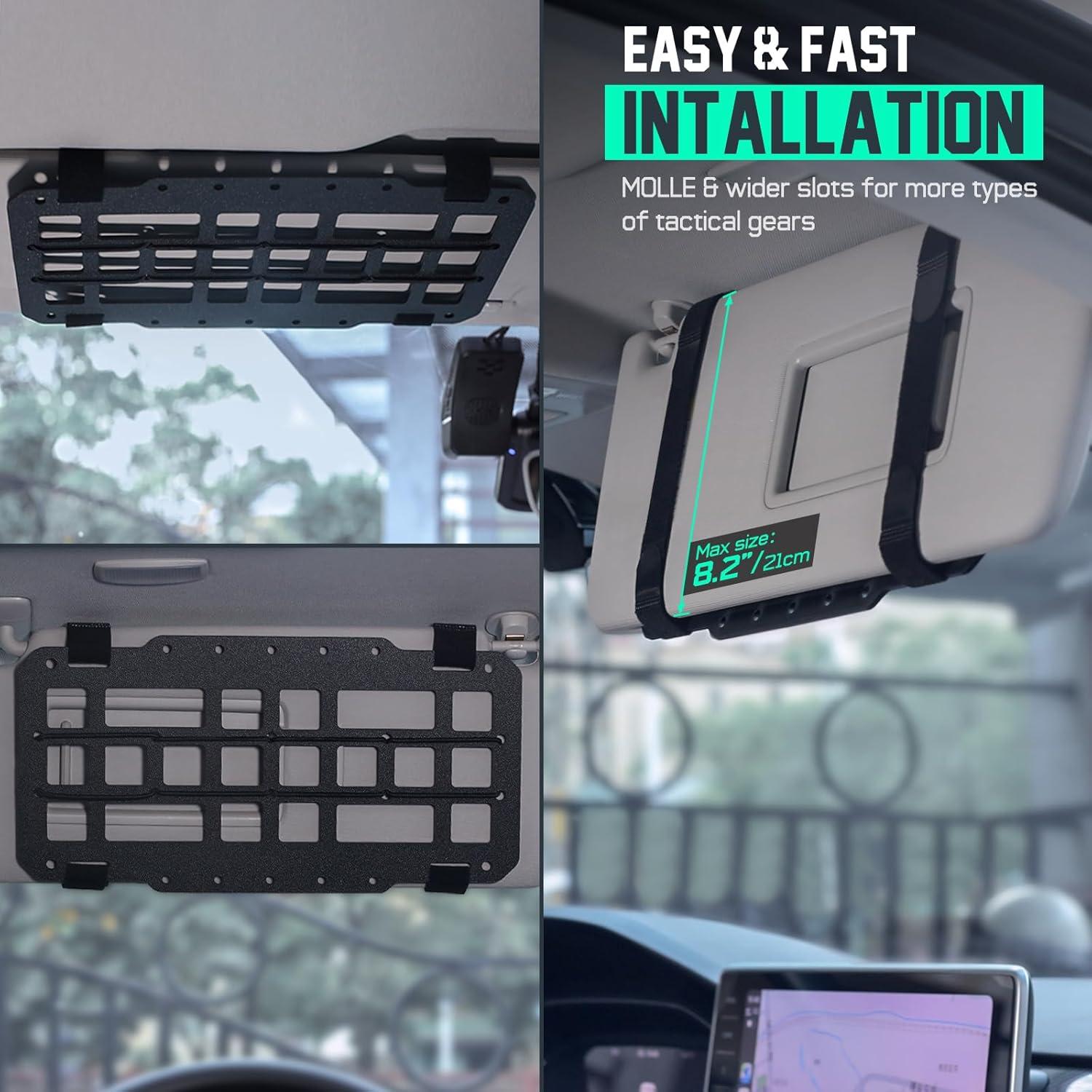 Organizador de Visera de Coche LIVANS Molle Rígido 30.5x16cm