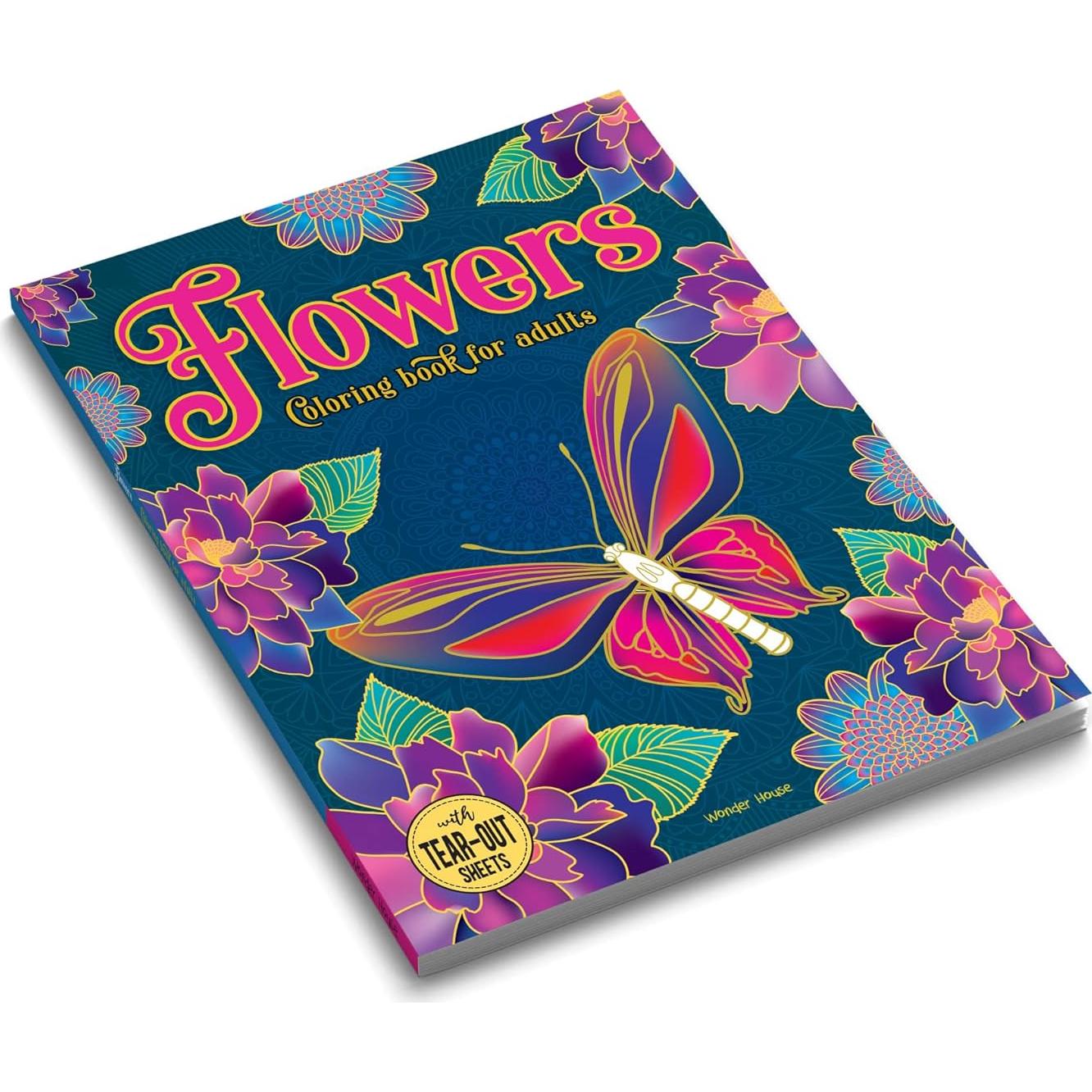 Flowers: Coloring Book For Adults