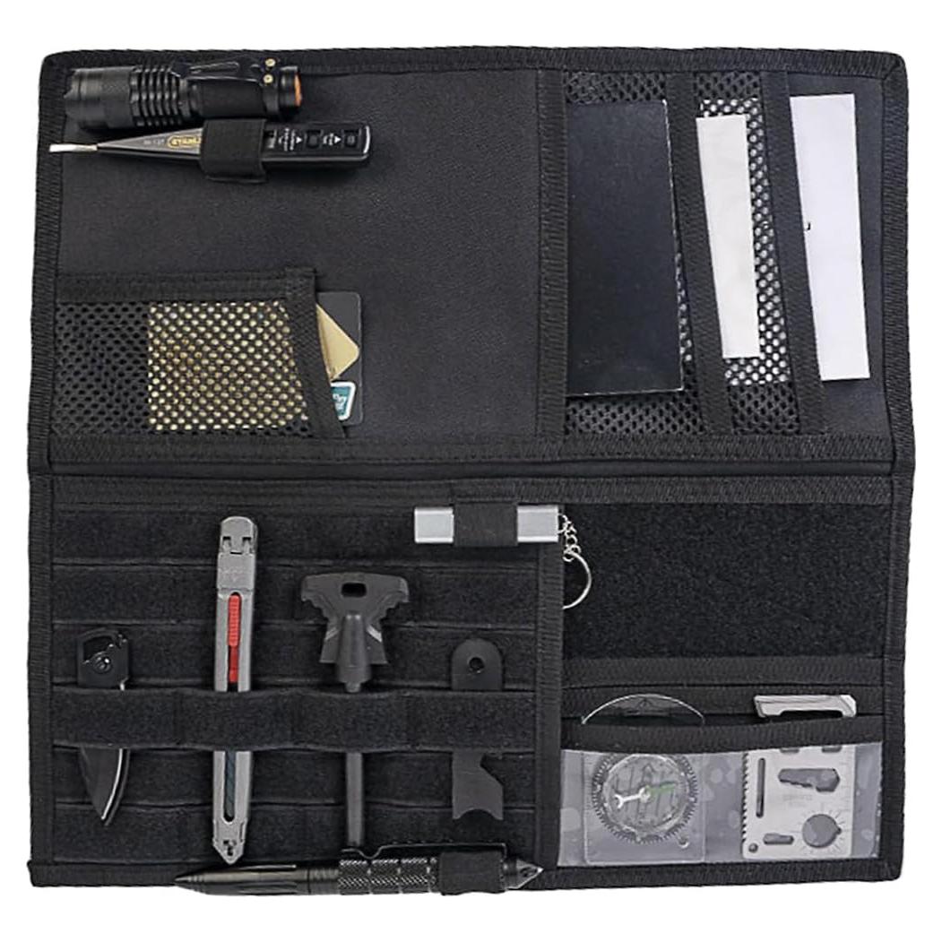 Organizador de Visera Solar Táctico ZIMISI para Automóvil Negro