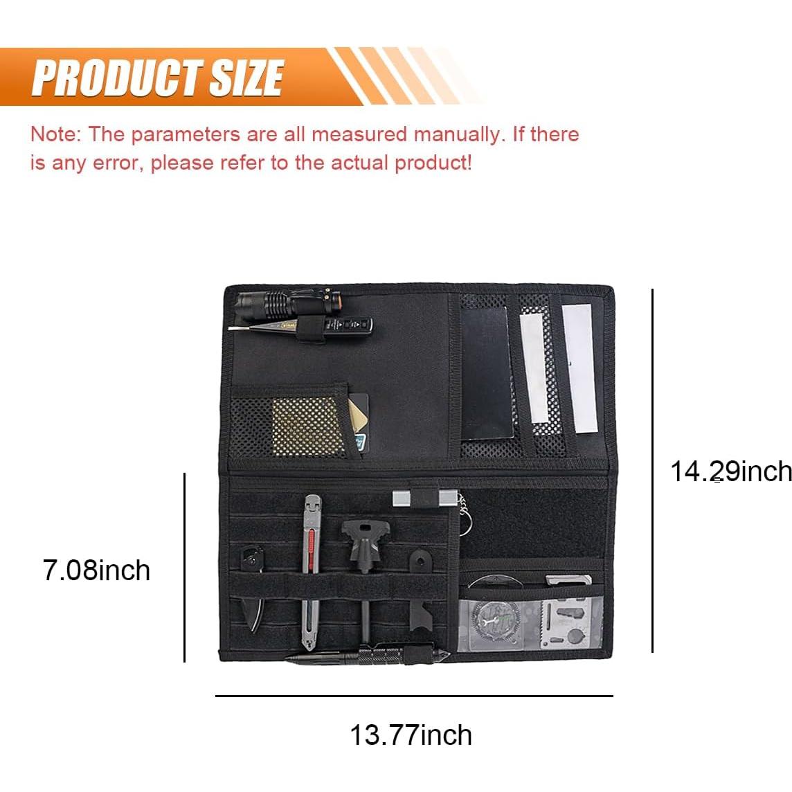 Organizador de Visera Solar Táctico ZIMISI para Automóvil Negro