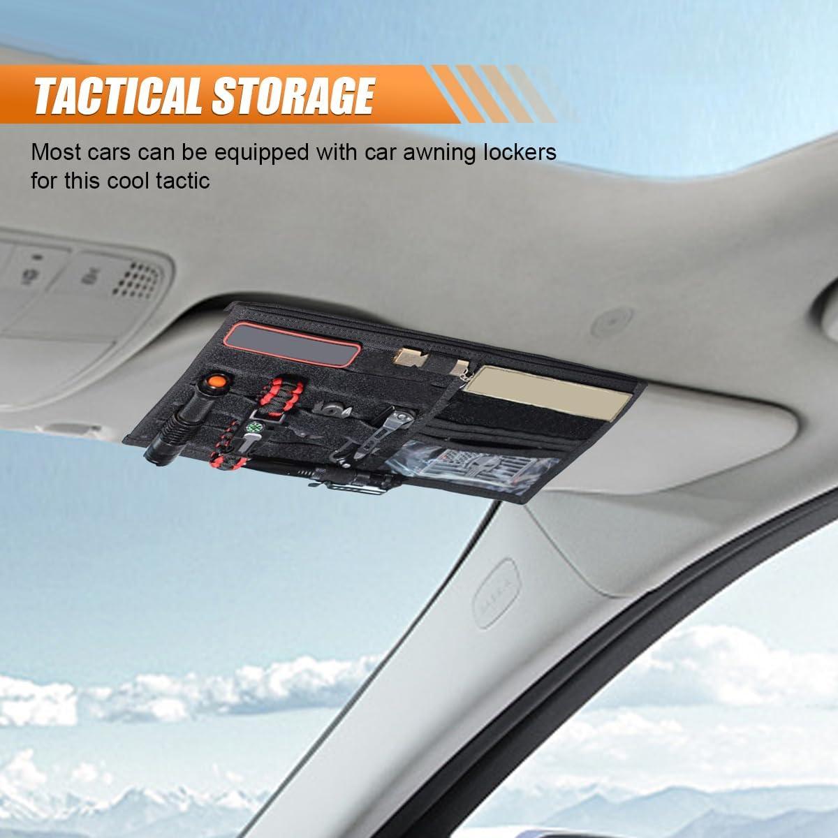 Organizador de Visera Solar Táctico ZIMISI para Automóvil Negro