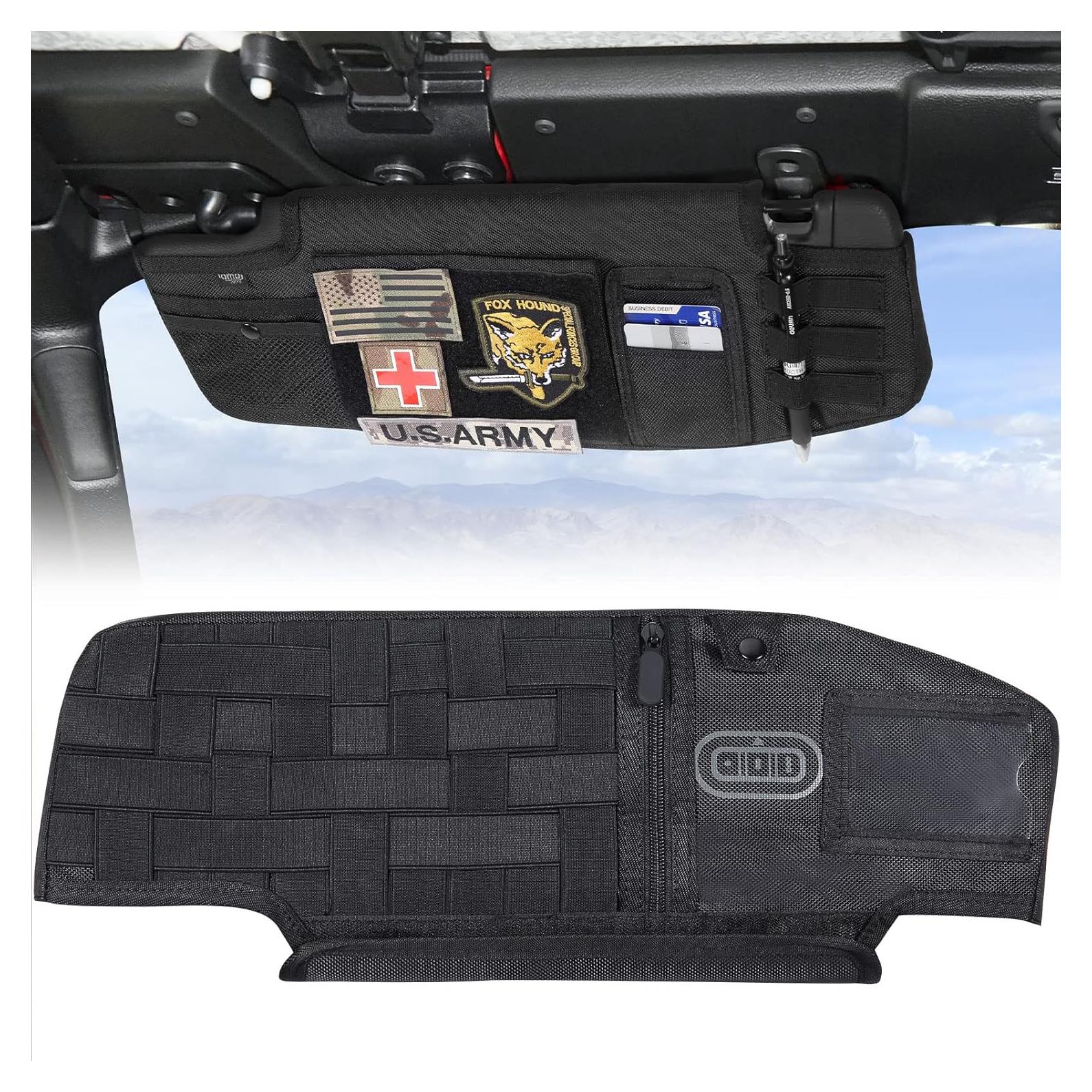 Organizador de Visera Solar QMPARTS para Wrangler JL/JT 2018-2024