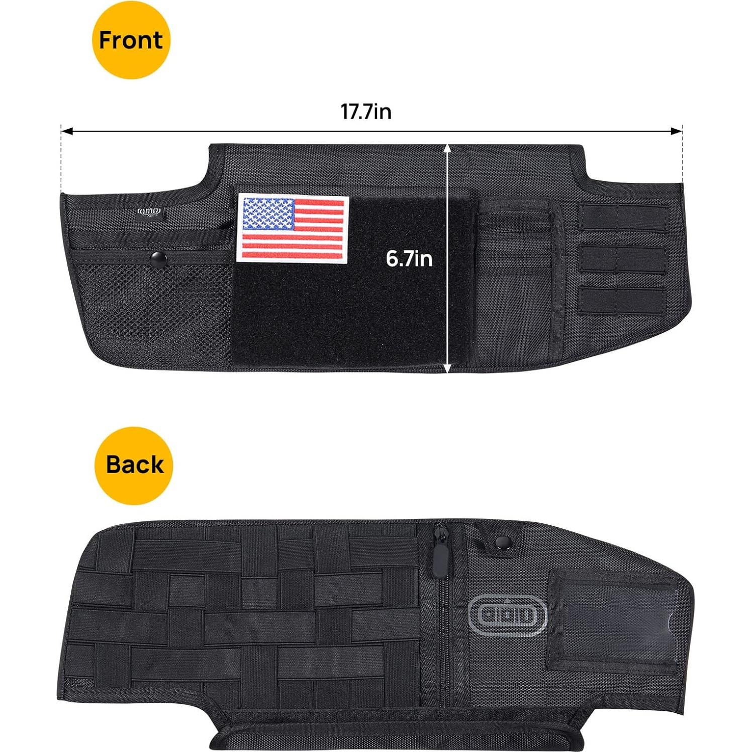 Organizador de Visera Solar QMPARTS para Wrangler JL/JT 2018-2024