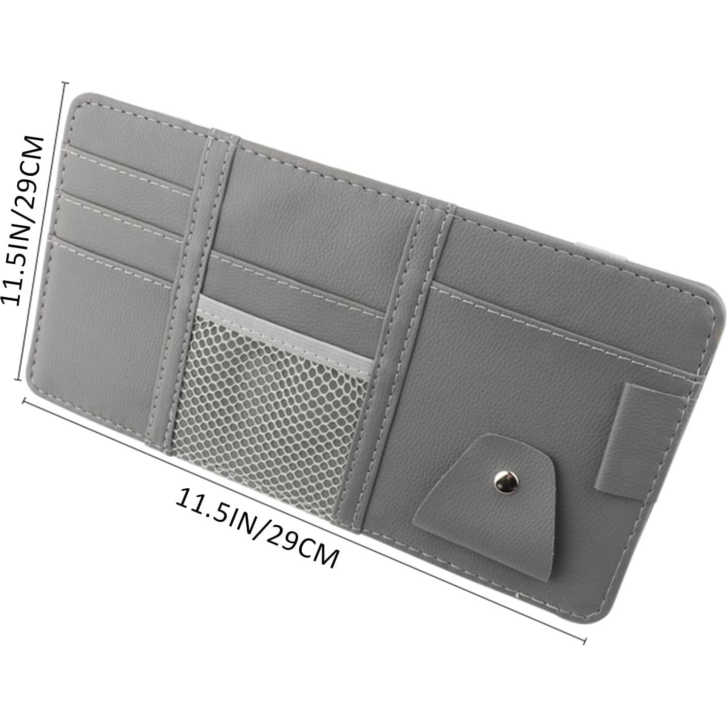 Organizador de Visera de Sol para Auto SADYFON 2 Paquetes Gris