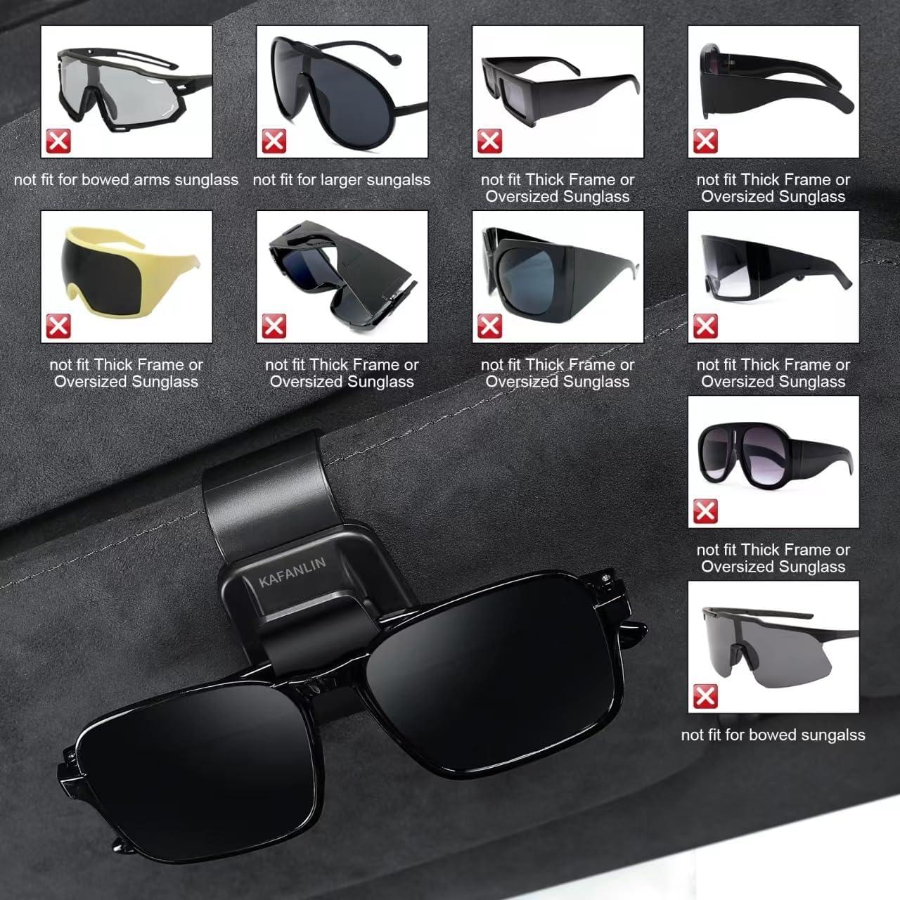 Paquete de 2 Clips Sujetagafas KAFANLIN para Visera de Coche