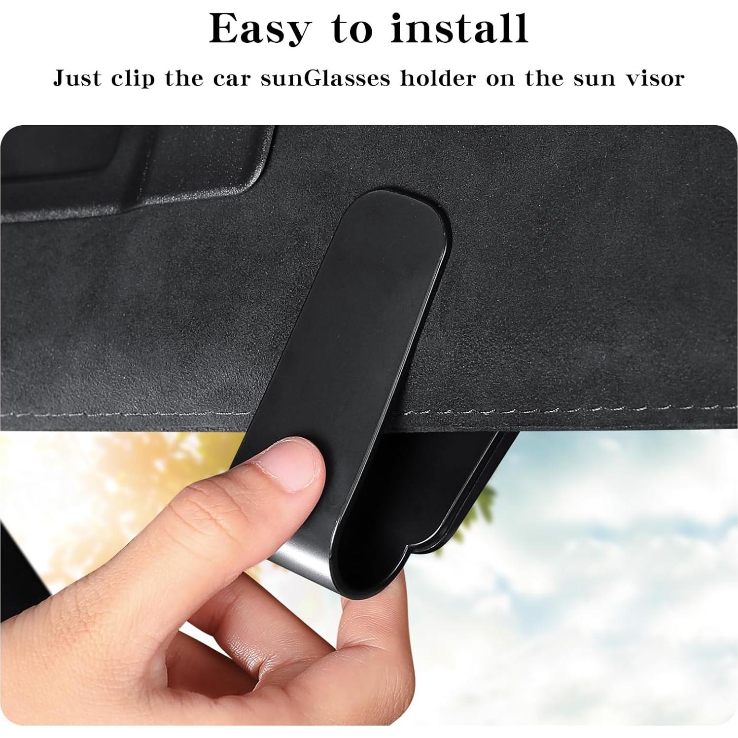 Paquete de 2 Clips Sujetagafas KAFANLIN para Visera de Coche