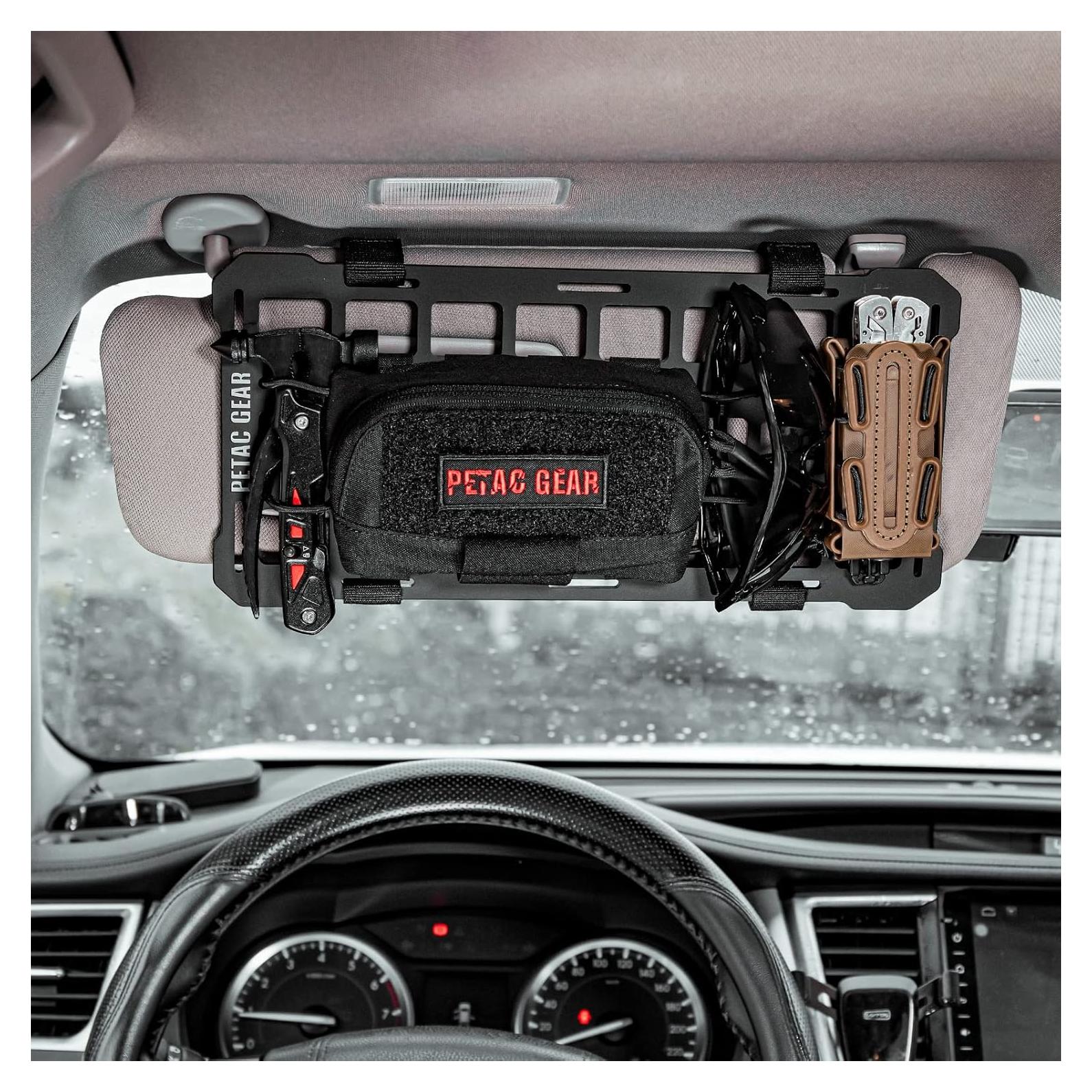 Organizador de Visera de Coche PETAC GEAR Negro EDC Molle