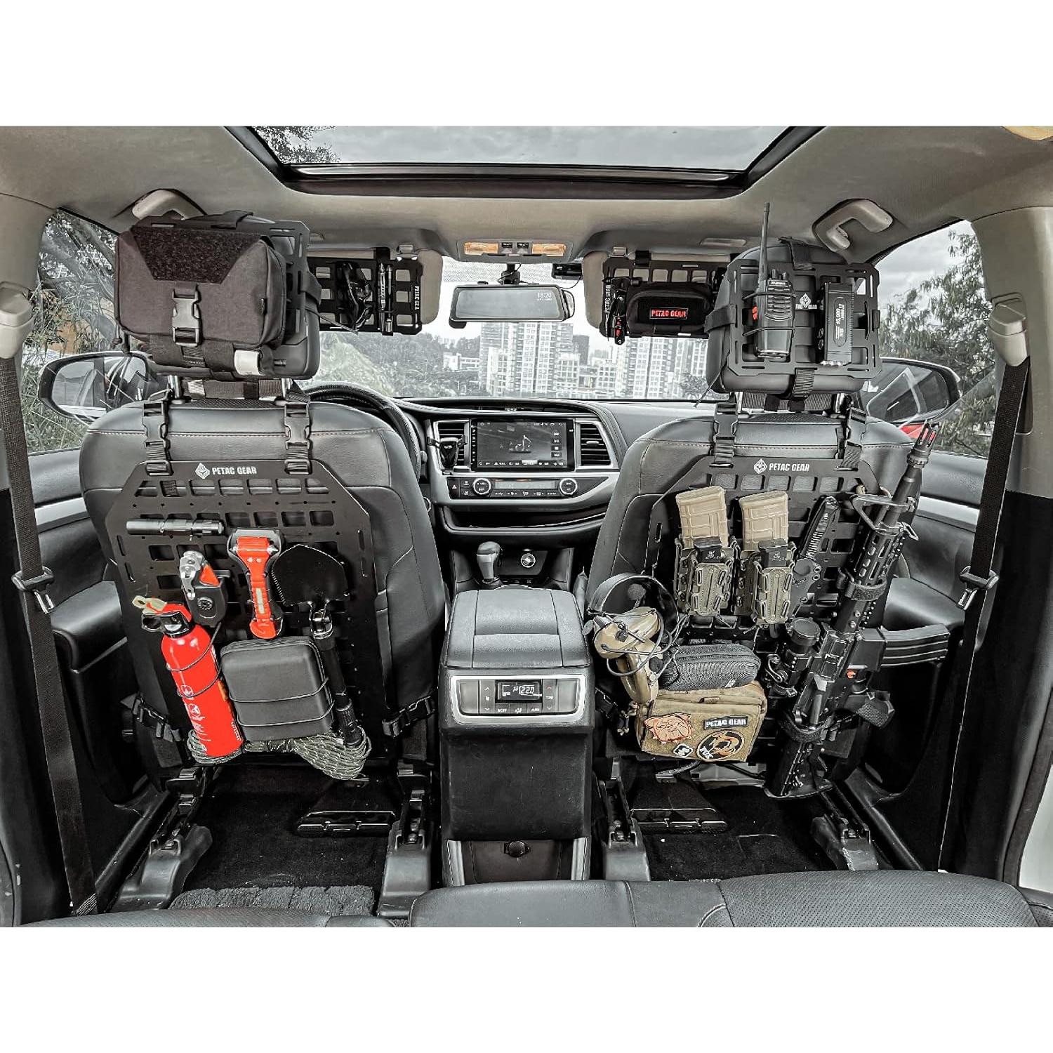 Organizador de Visera de Coche PETAC GEAR Negro EDC Molle