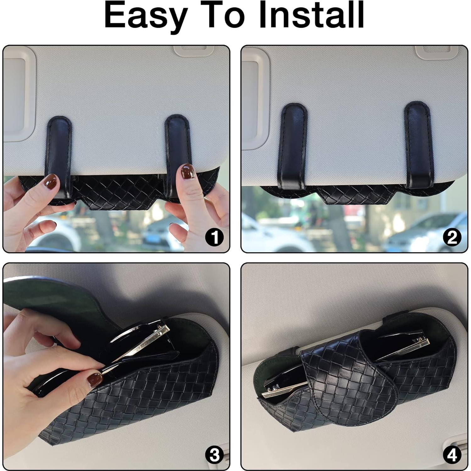 Soporte para Gafas de Sol KINIVA Negro - Estuche Cuero Vegano