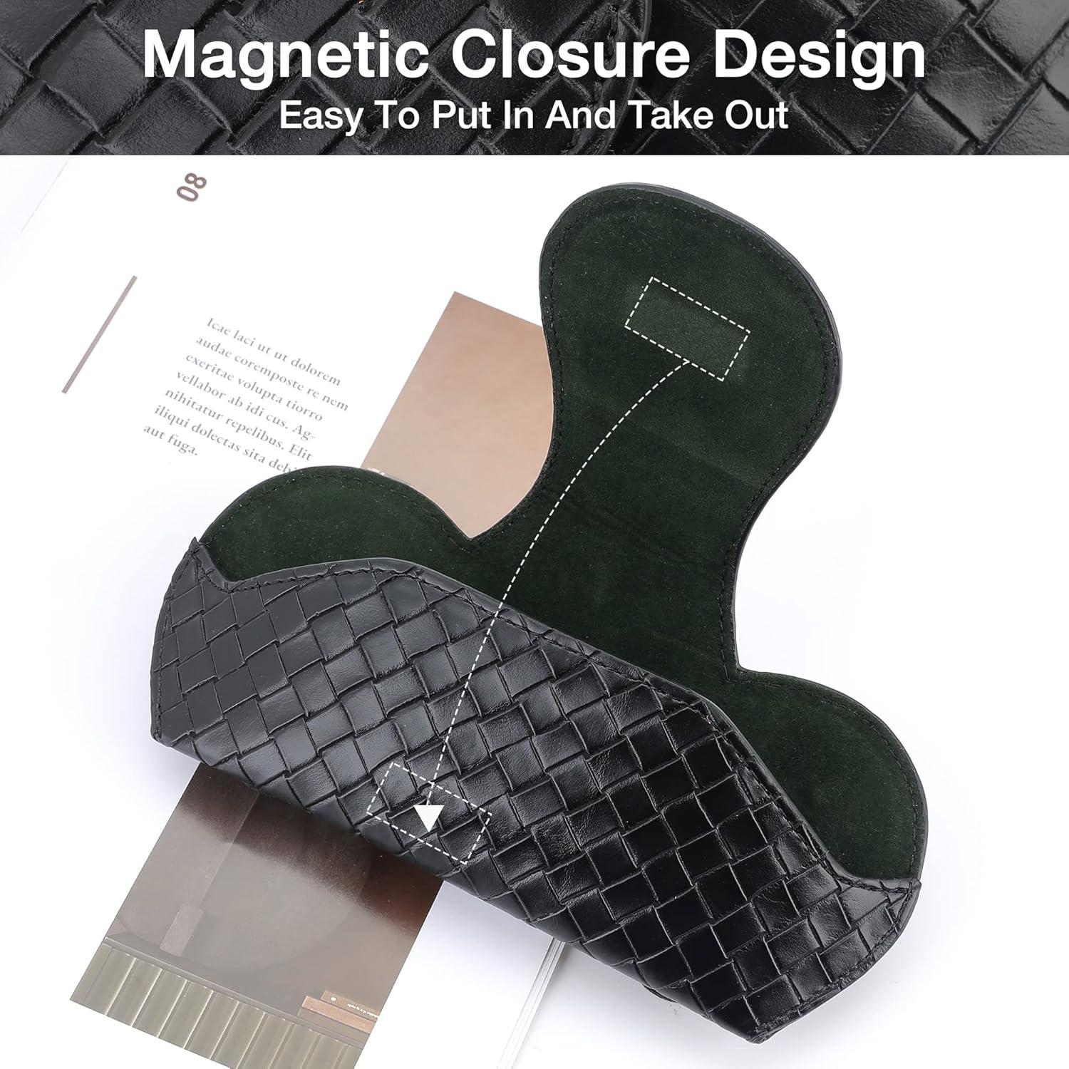 Soporte para Gafas de Sol KINIVA Negro - Estuche Cuero Vegano