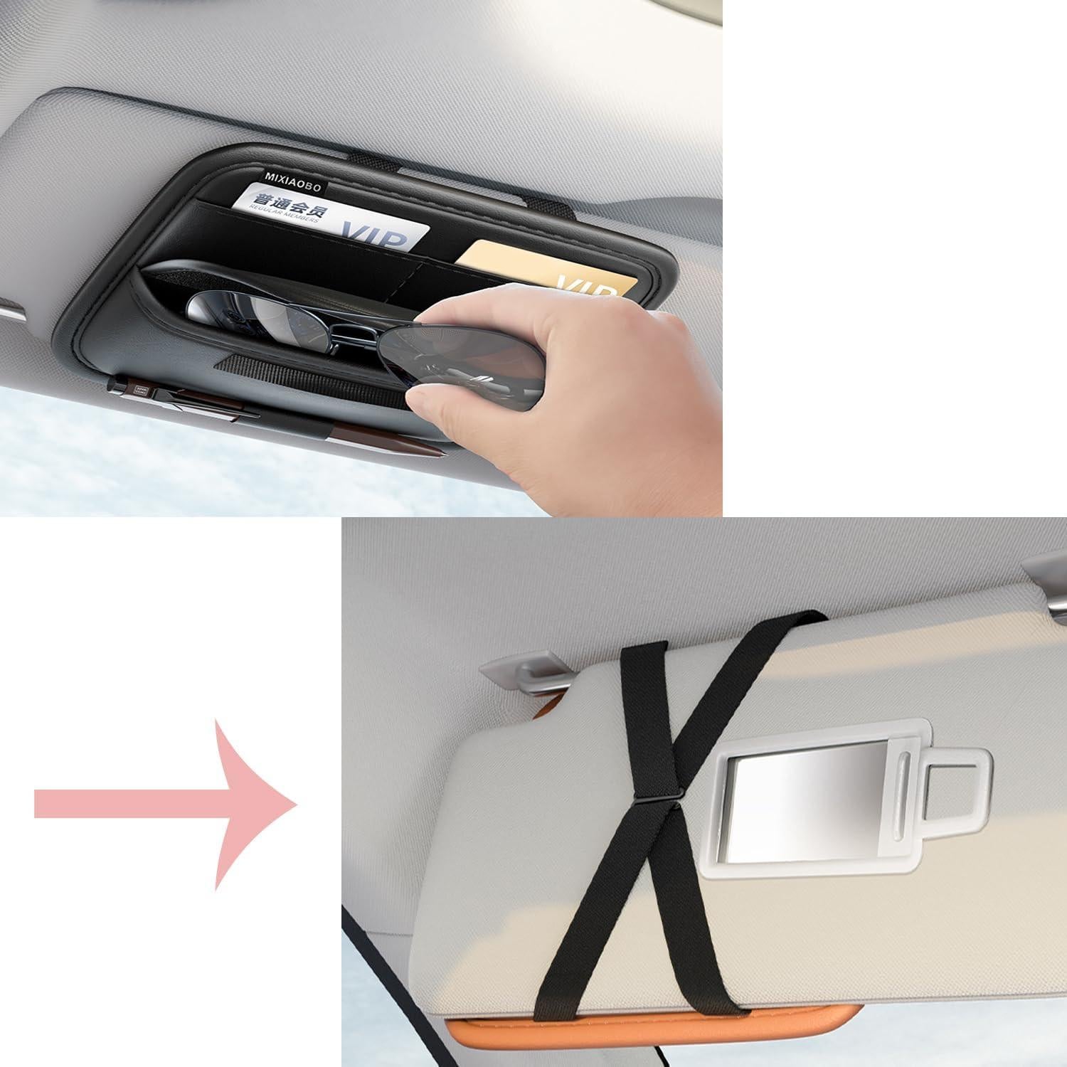 Soporte de Gafas de Sol iLulala para Visera de Coche Negro