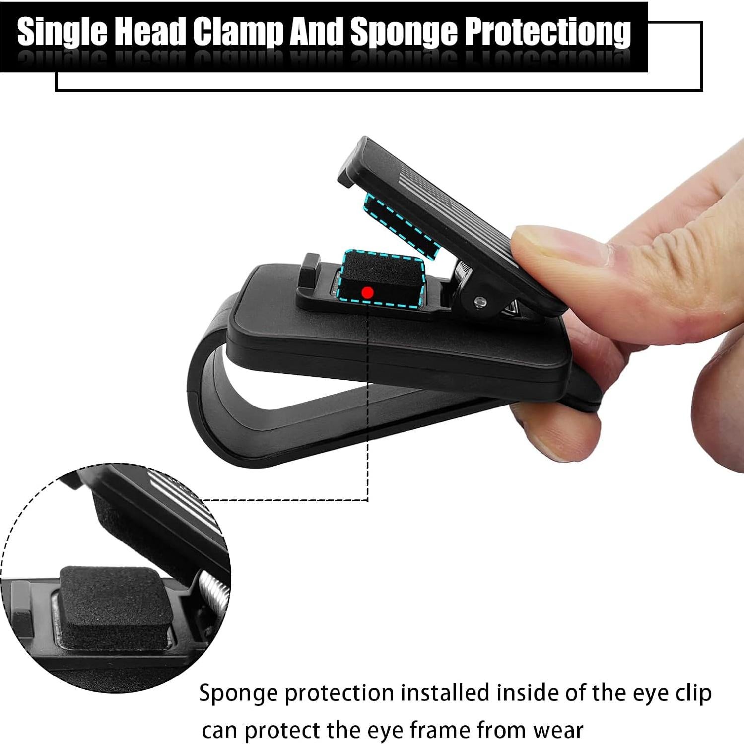 Soporte para Gafas de Coche Stymart Clip Multifuncional Negro