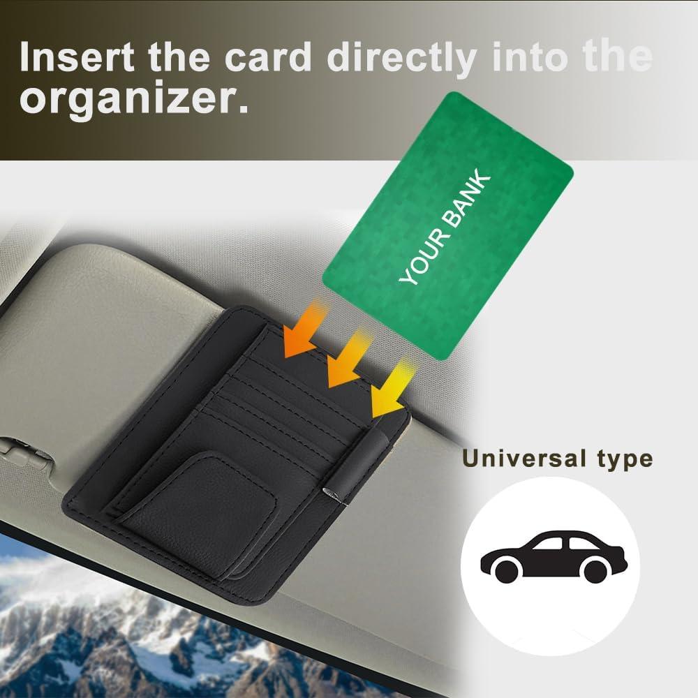 Organizador de Visera de Auto Lecctso Negro 15x12 cm