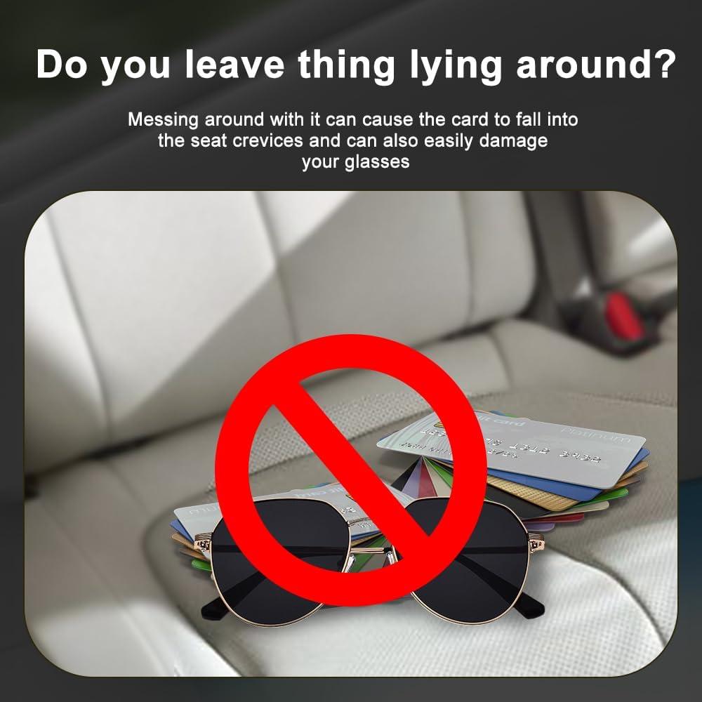 Organizador de Visera de Auto Lecctso Negro 15x12 cm