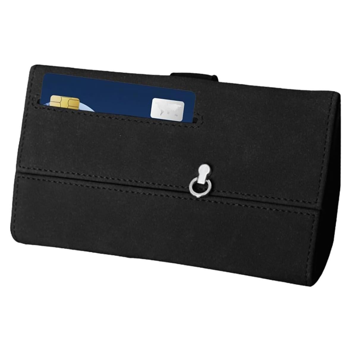 Soporte de Gafas de Sol LHDOS para Visera de Coche Negro