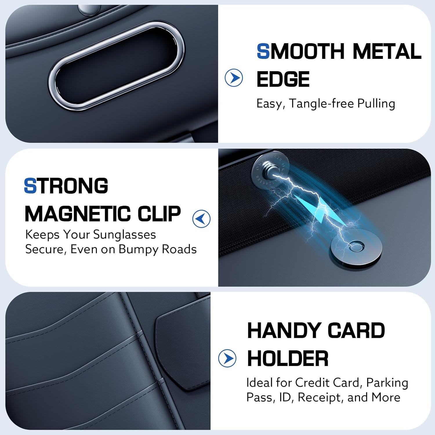 Organizador de Visera de Coche ULPOCMU Tres en Uno 33x14cm