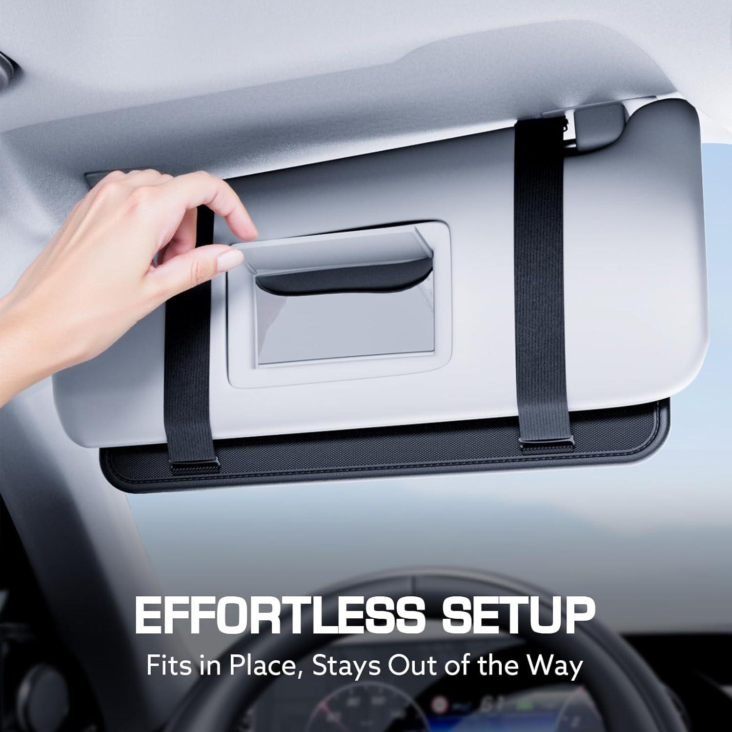 Organizador de Visera de Coche ULPOCMU Tres en Uno 33x14cm