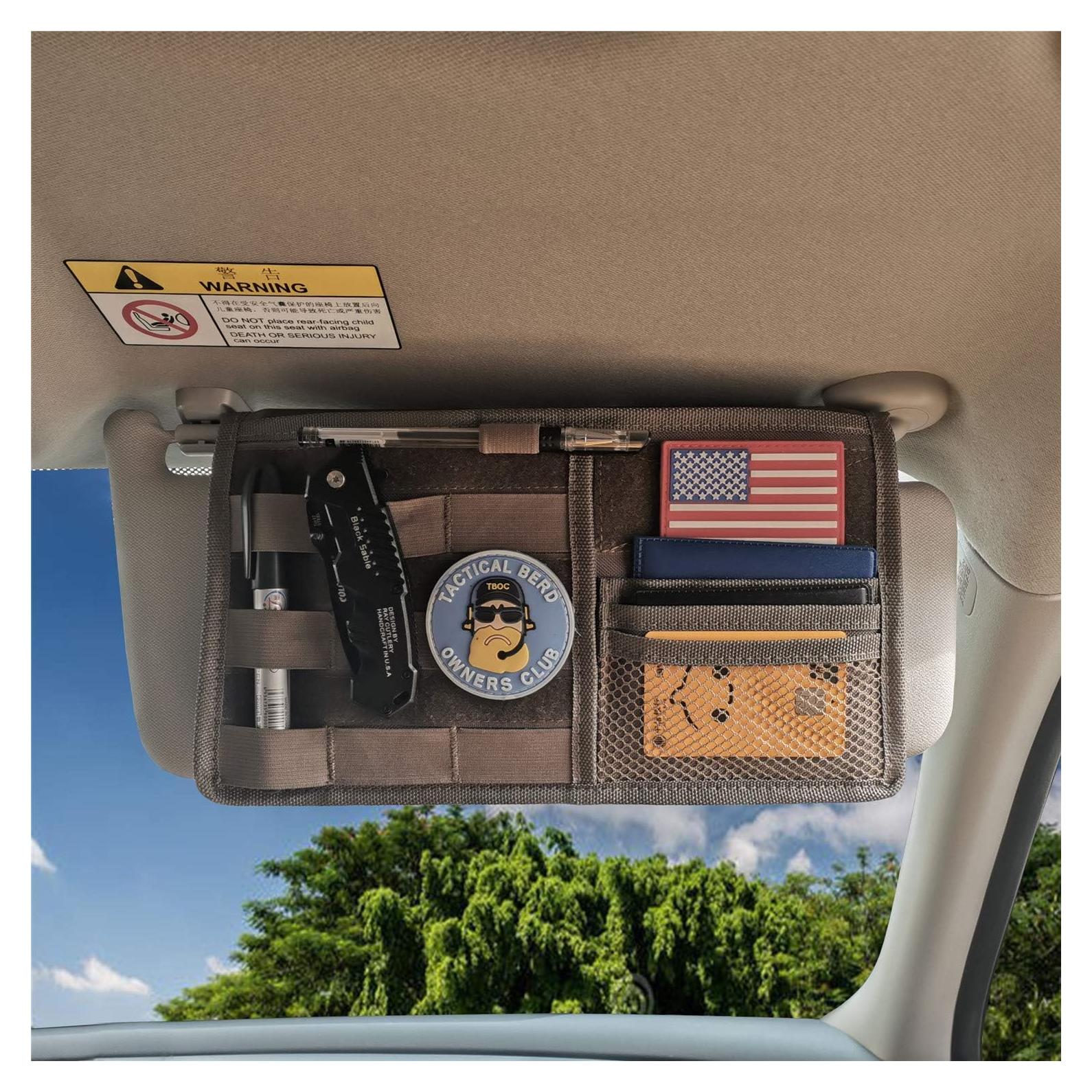 Organizador de Visera Molle MDSTOP Caqui 35.56x30.48cm