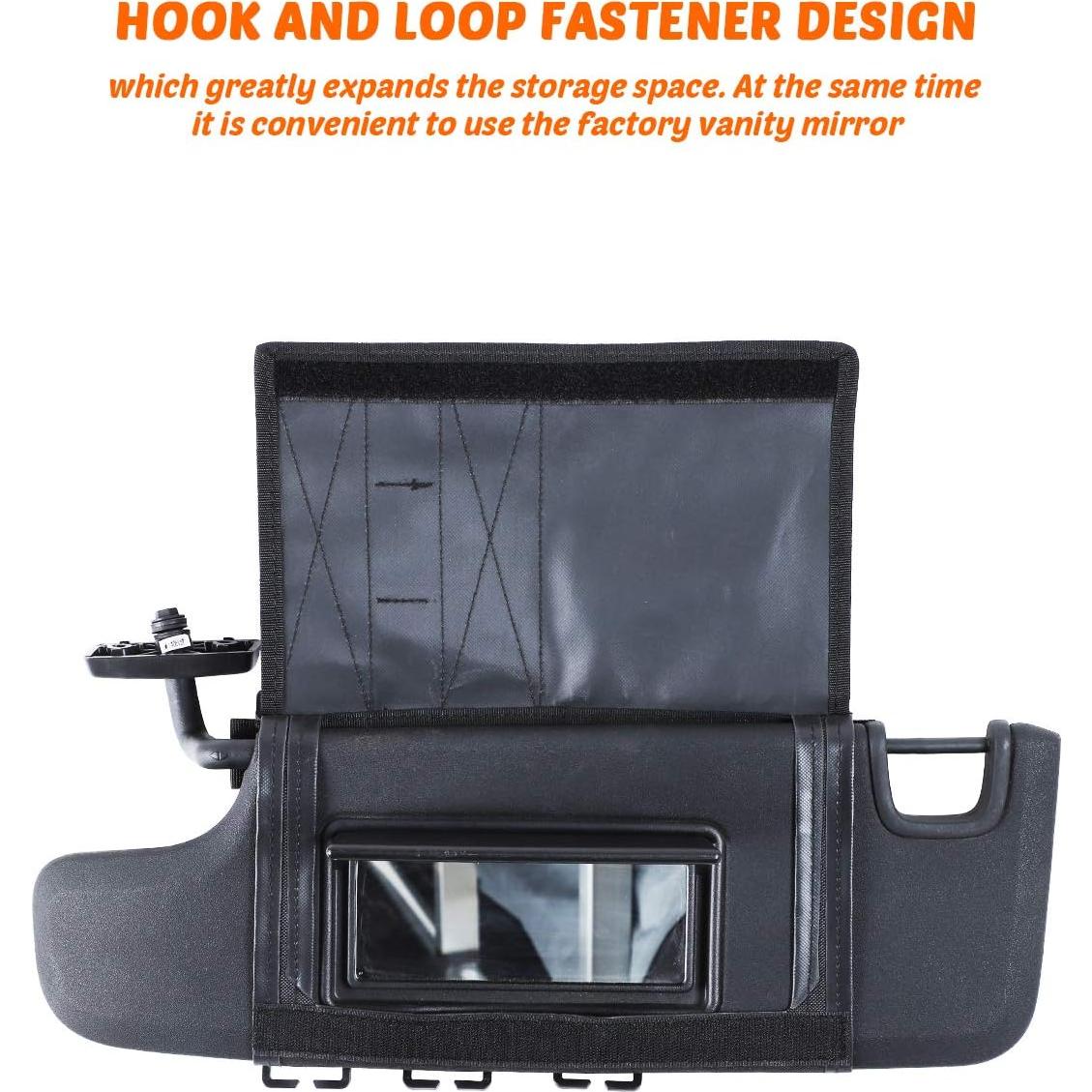 Organizador de Visera Táctica Savadicar para Jeep Wrangler 2007-2023