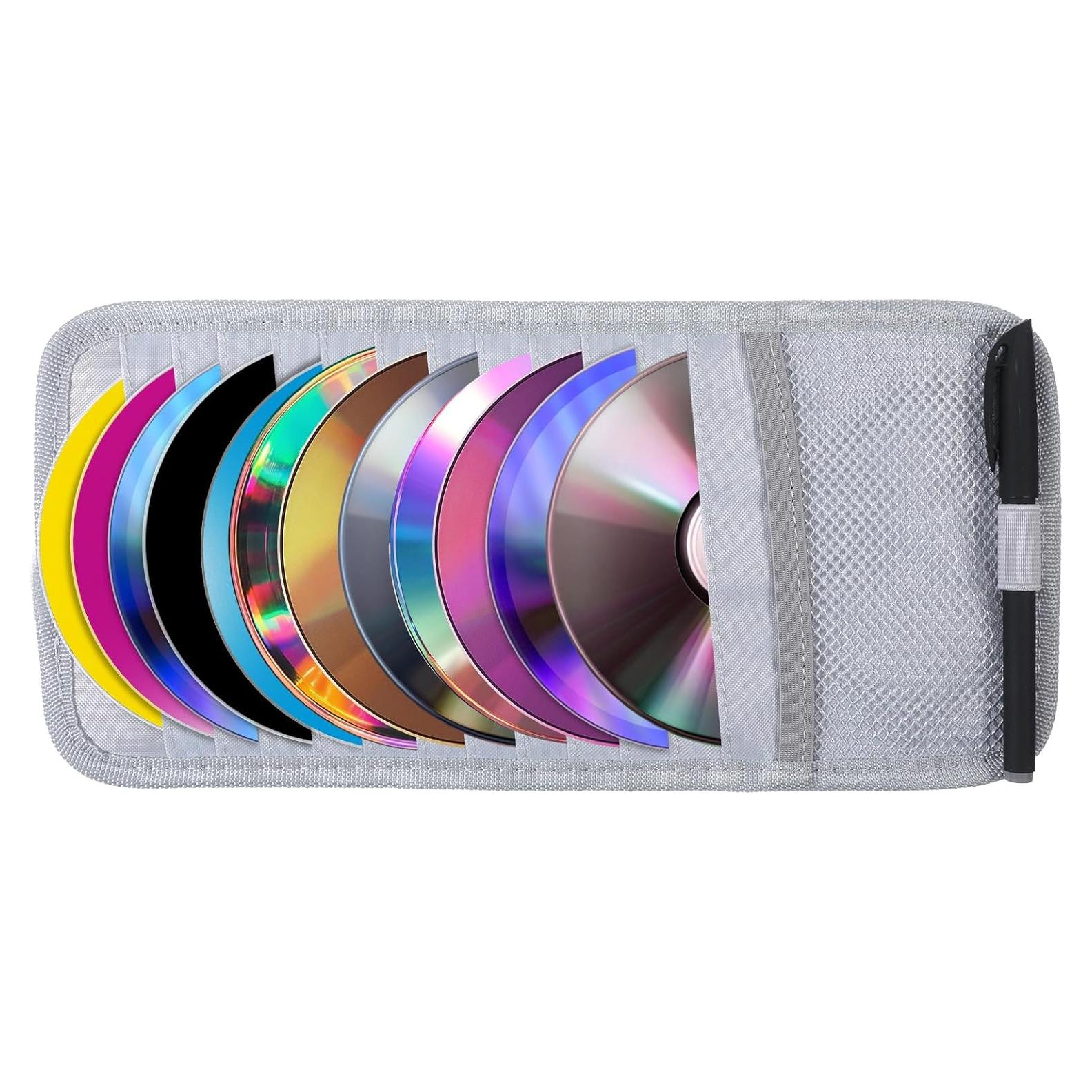 Soporte para CD de coche BOHUIZ - Organizador de visera gris