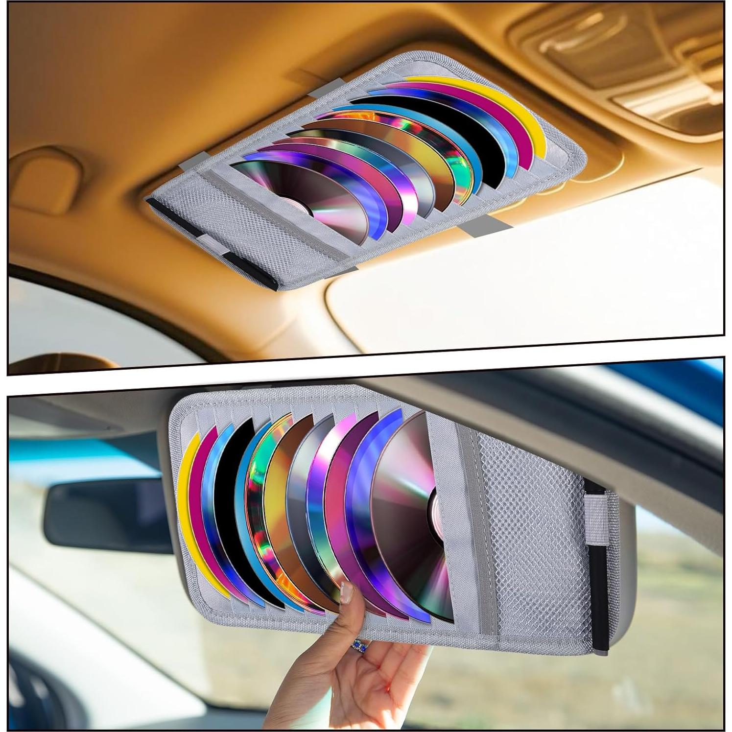 Soporte para CD de coche BOHUIZ - Organizador de visera gris