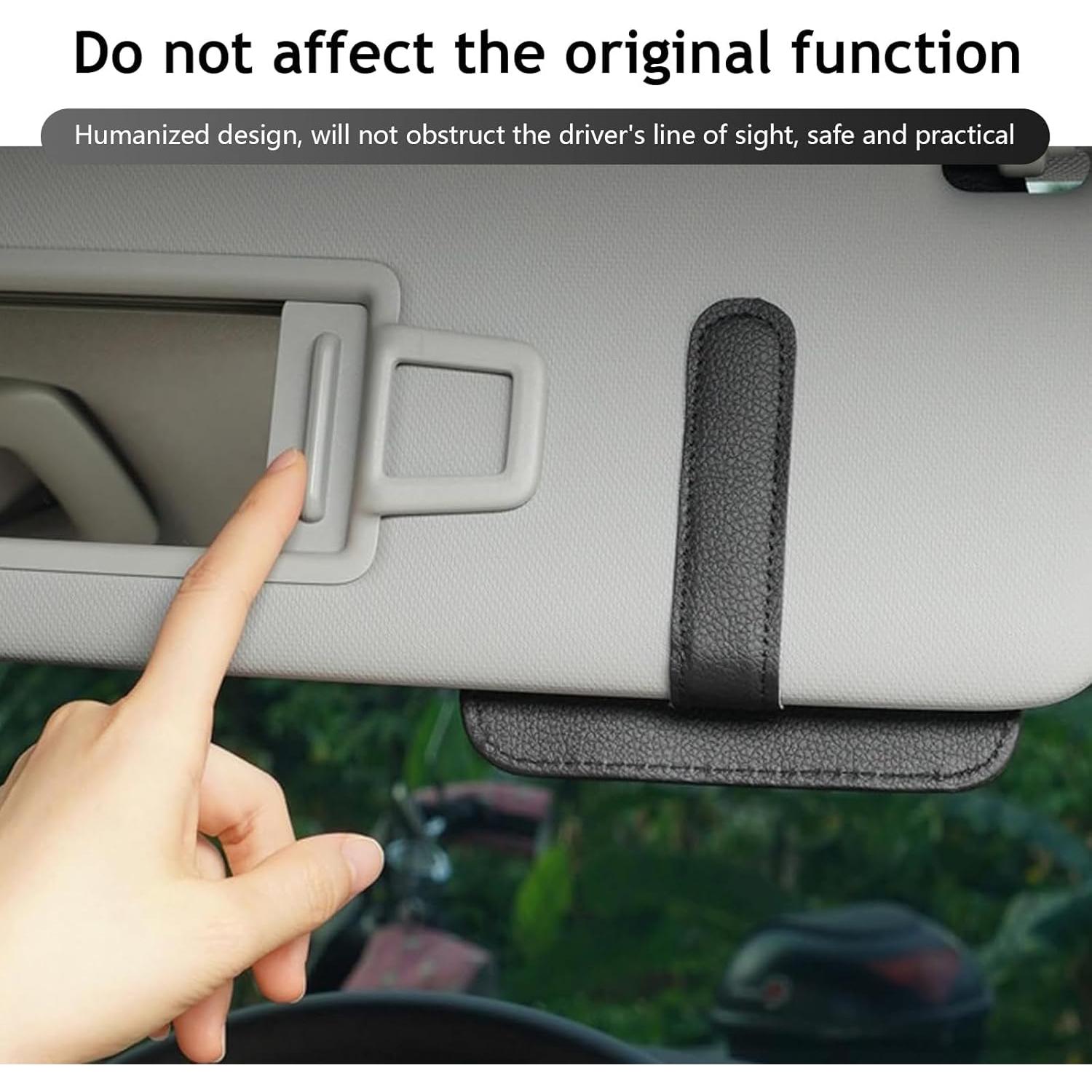 Organizador de Visera de Coche Arwrilt Negro Multifuncional