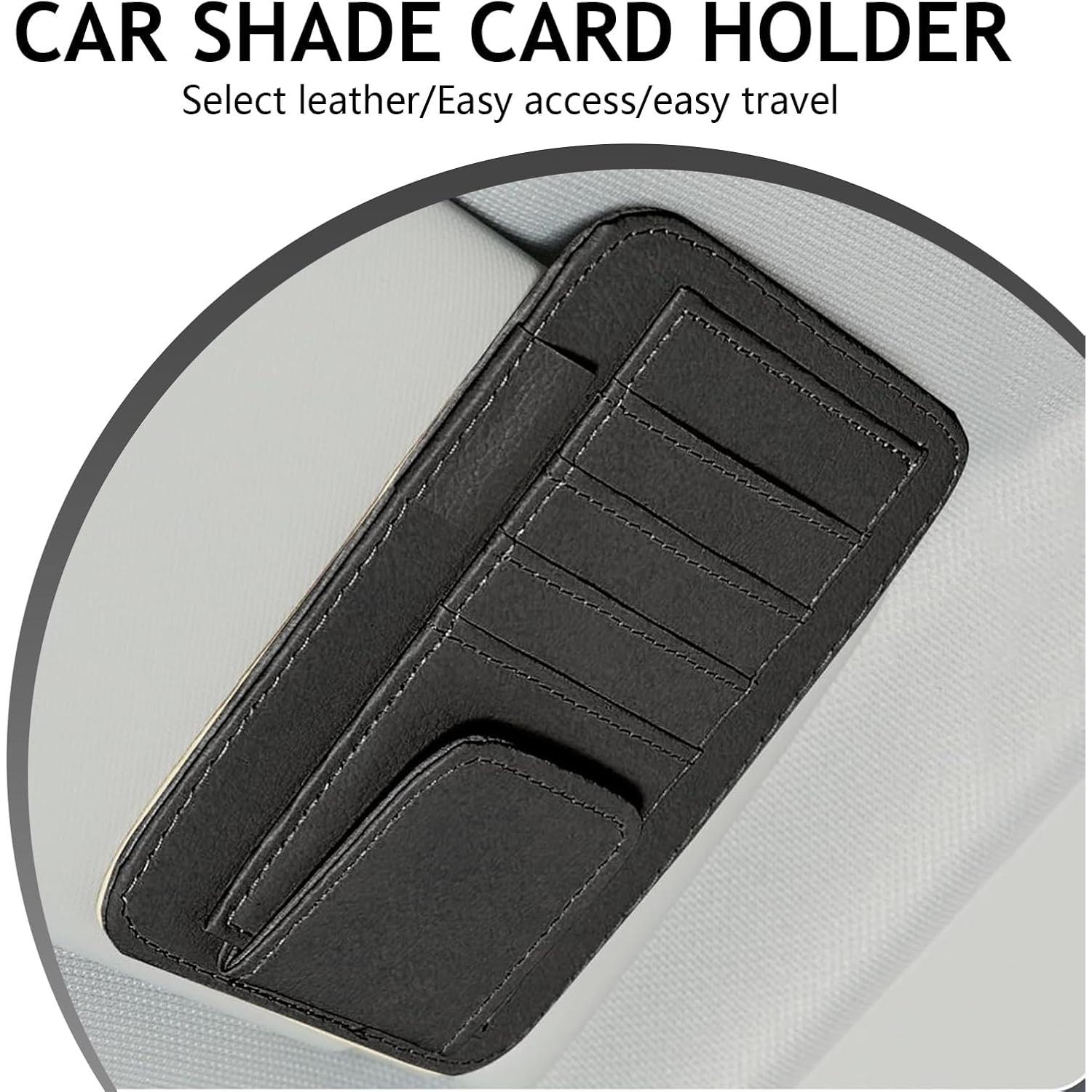 Organizador de Visera de Coche Arwrilt Negro Multifuncional