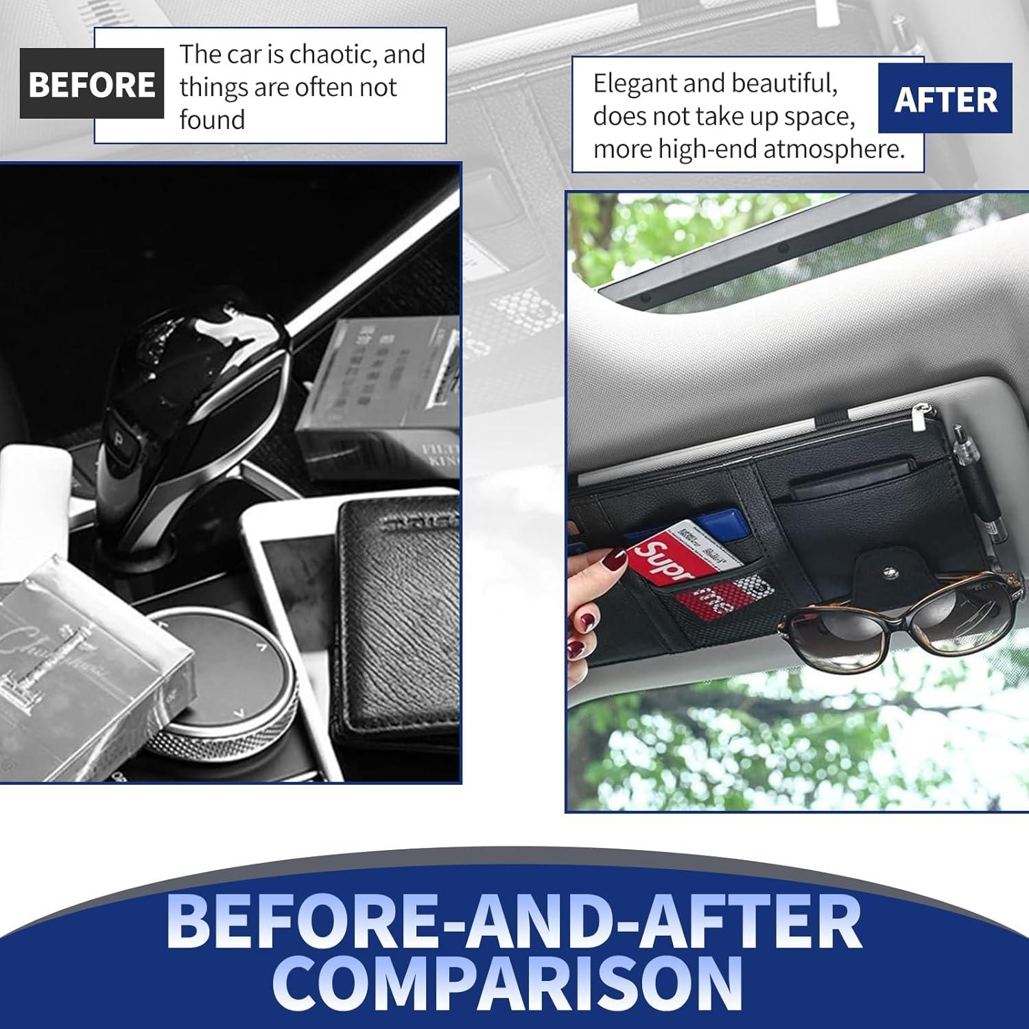 Organizador de Visera de Coche Flygun FUNZJJ01BL Negro