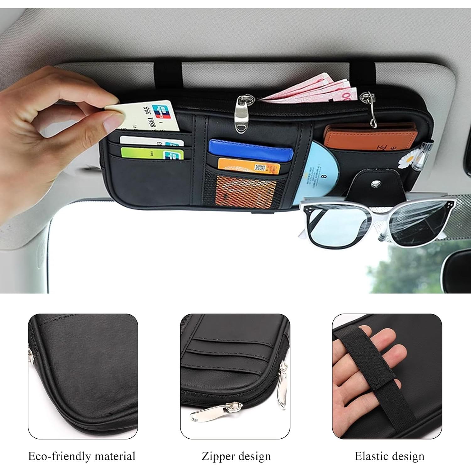 Organizador de Visera de Coche ZNDAW con Múltiples Bolsillos