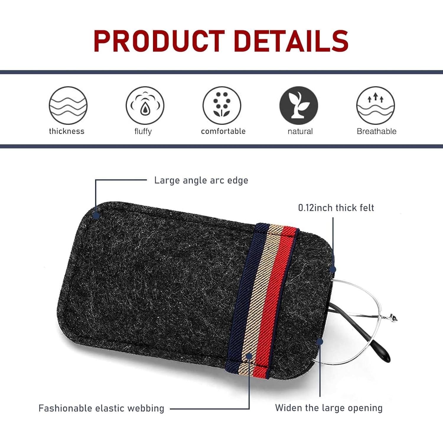 Bolsa de Almacenamiento para Gafas de Sol Icykale Negro