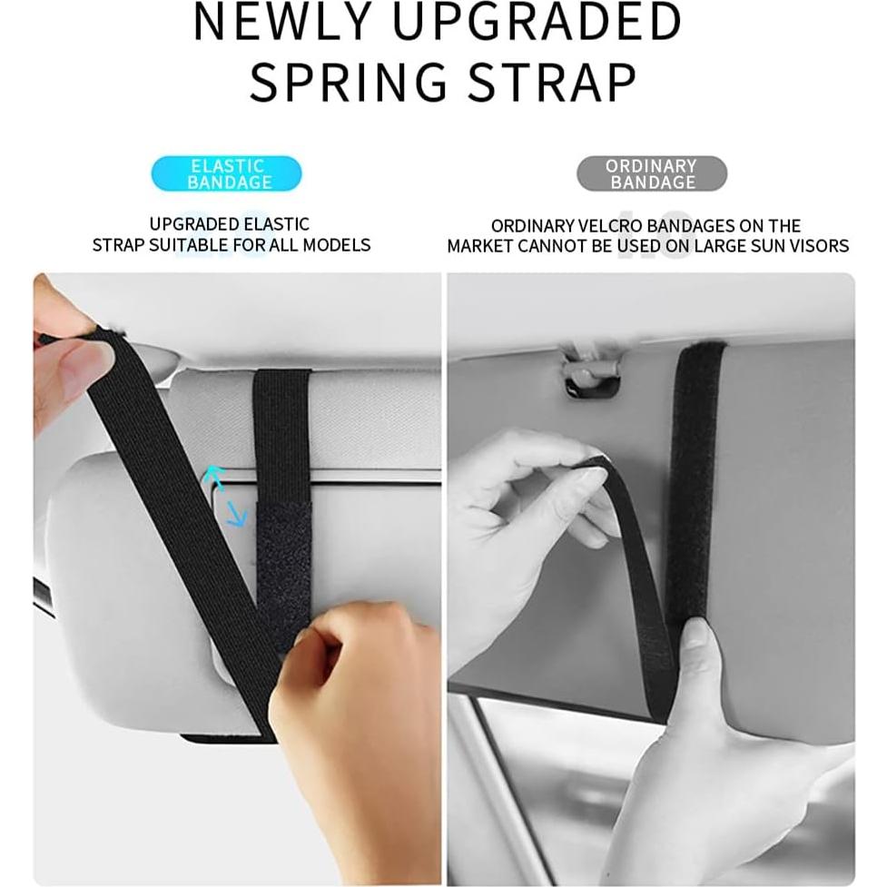 Organizador de Visera de Coche JEYODA Cuero Suede Azul