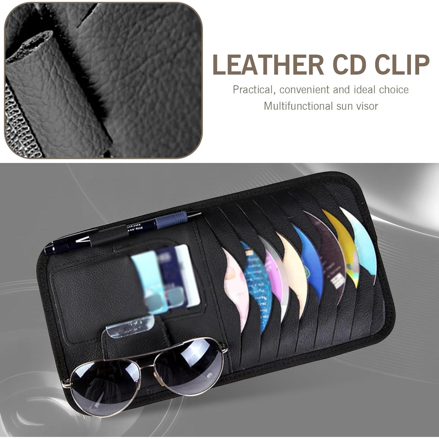 Organizador de Visera de Coche Eratus, Bolsa de Cuero 30x16cm